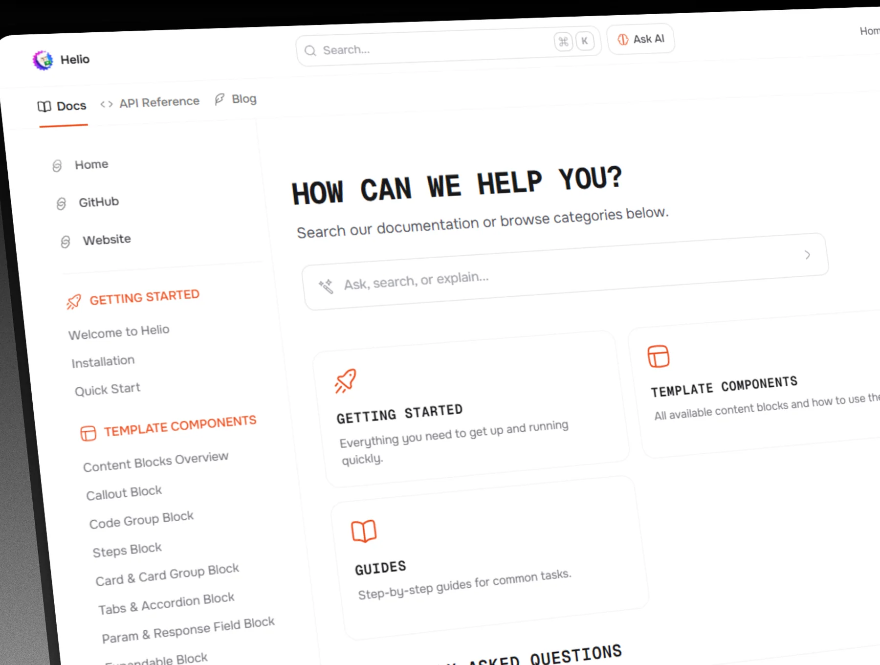 Helio - Astro documentation template 2