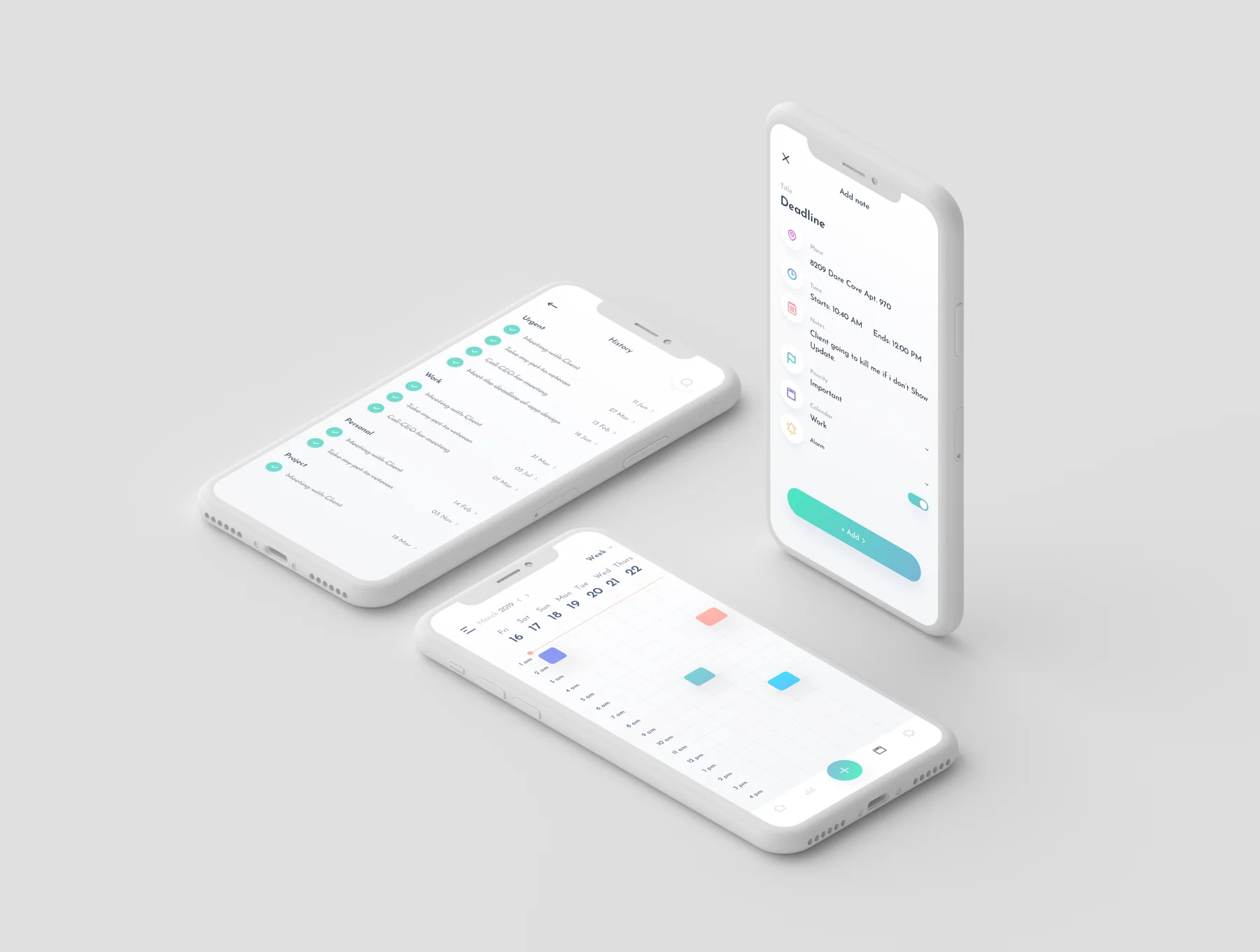 Helio to-do list iOS UI kit 2