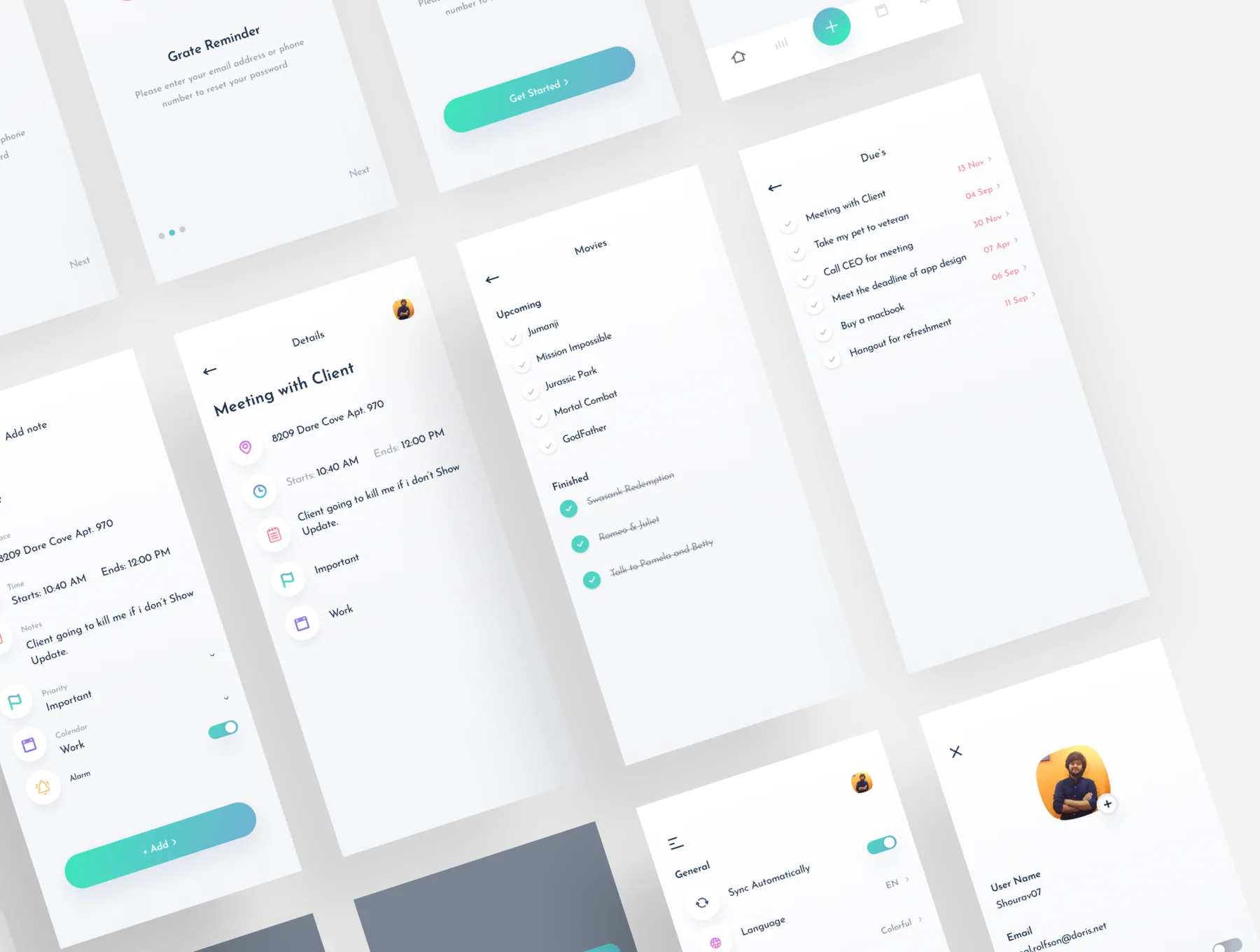 Helio to-do list iOS UI kit 4