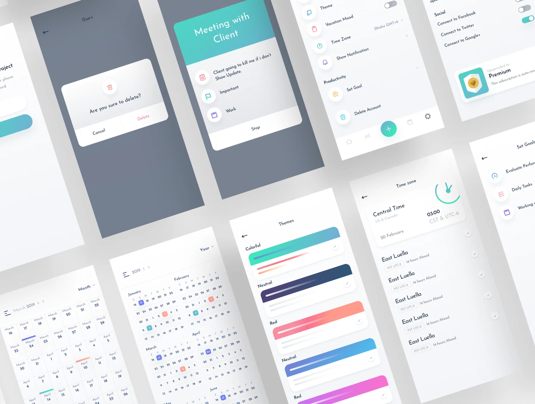 Helio to-do list iOS UI kit 6