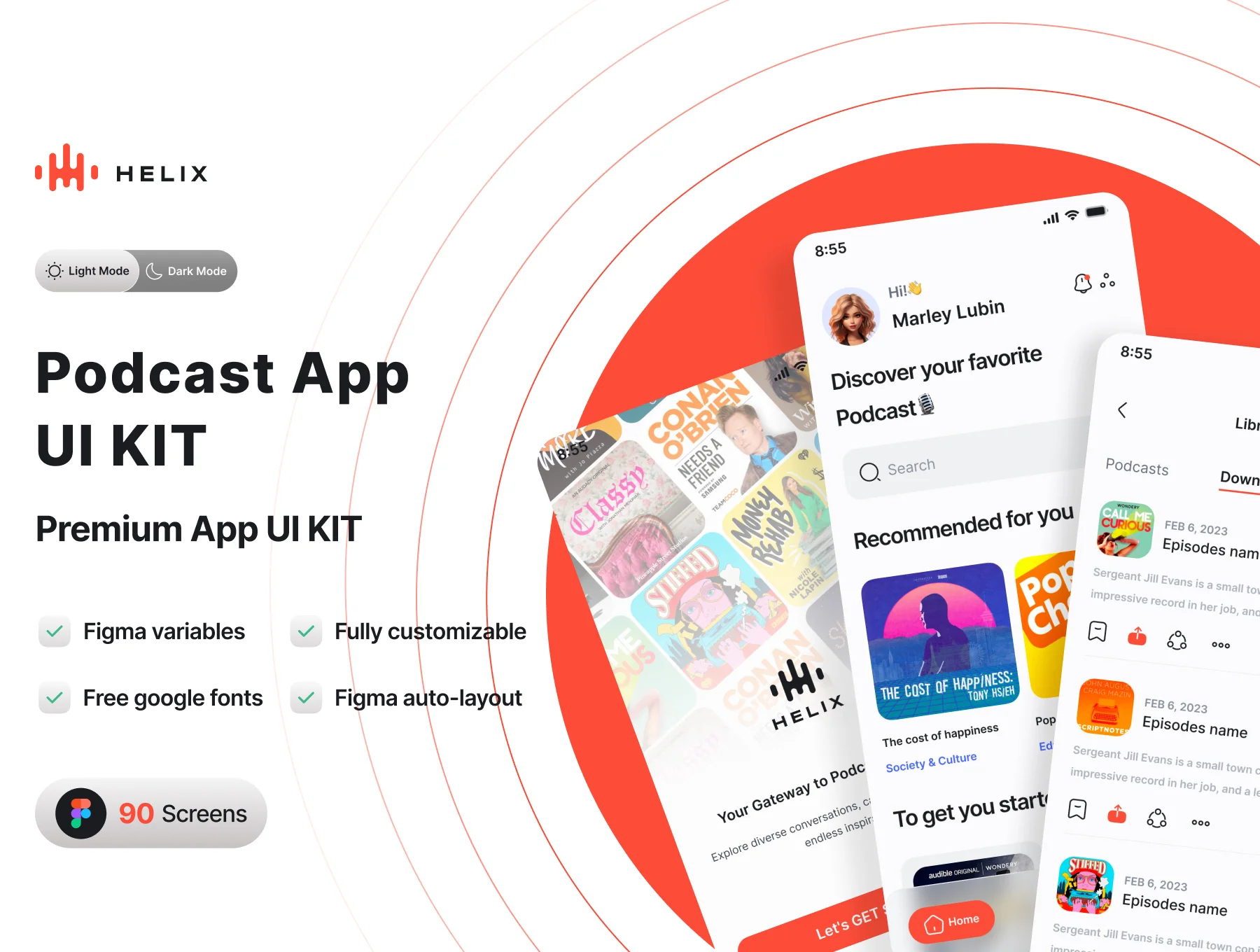 HELIX - Podcast App UI Kit
