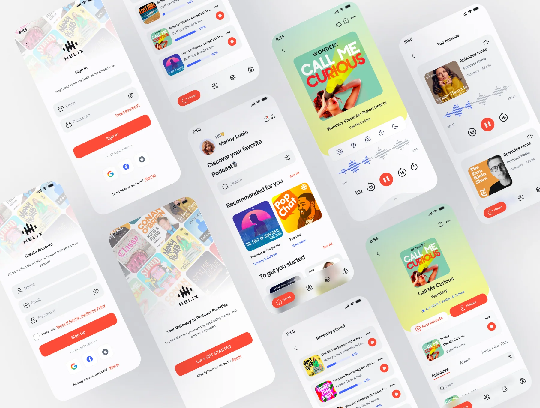HELIX - Podcast App UI Kit 3