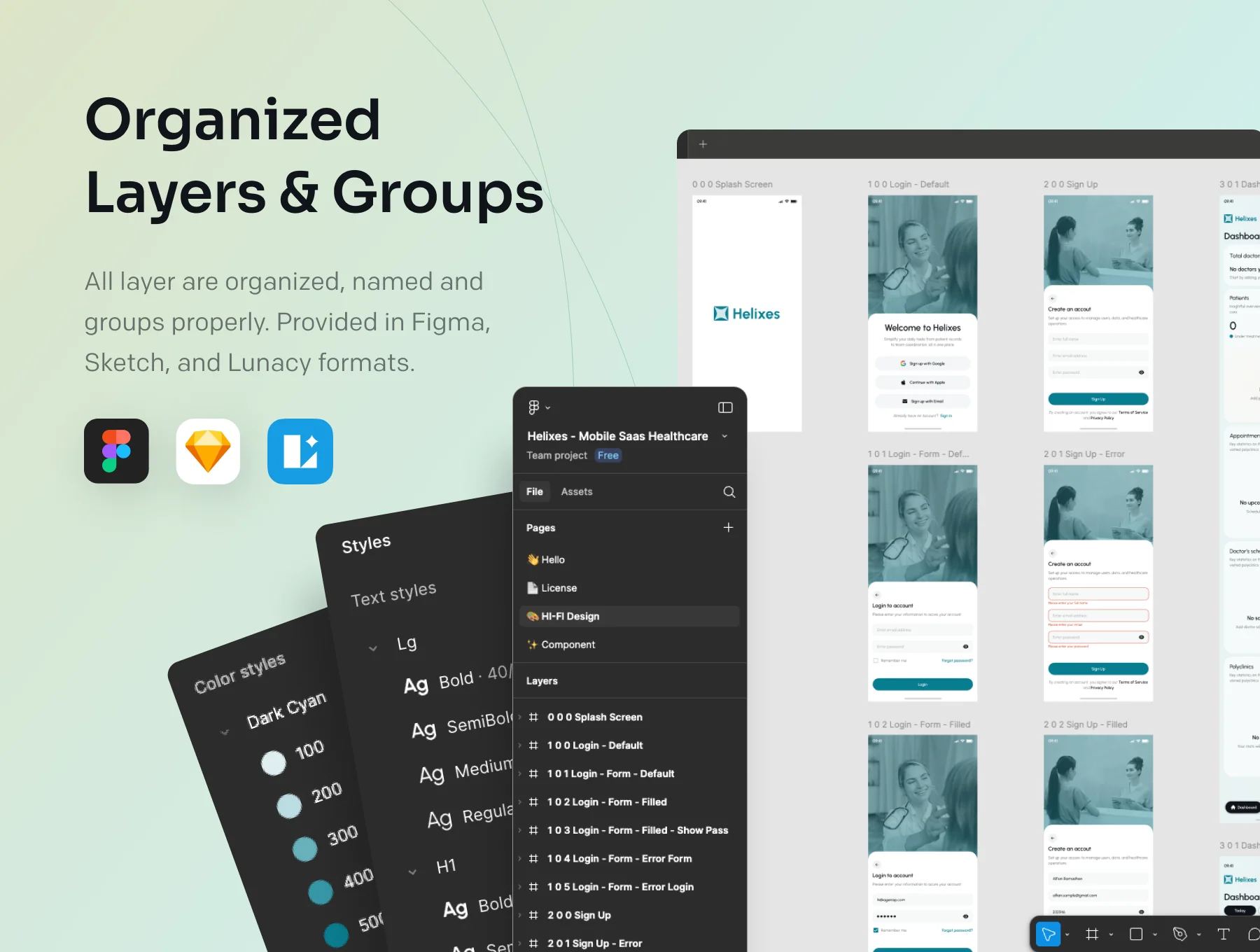 Helixes - Multipurpose Healthcare Management Dashboard App UI Kit 7