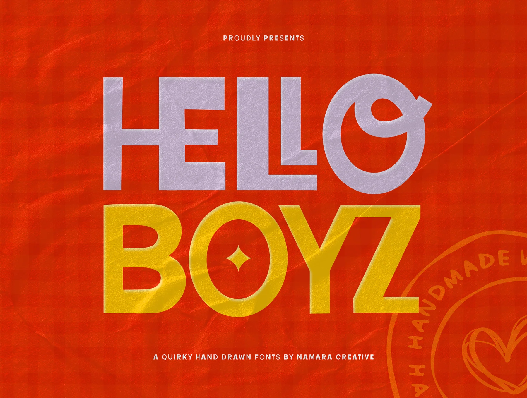 Hello Boyz - Quirky Hand Drawn Fonts