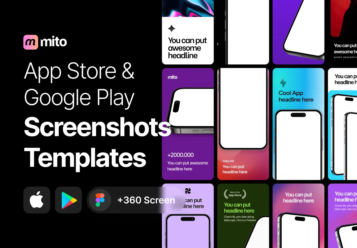 Mito - Appstore and Google Play Screenshot Templates