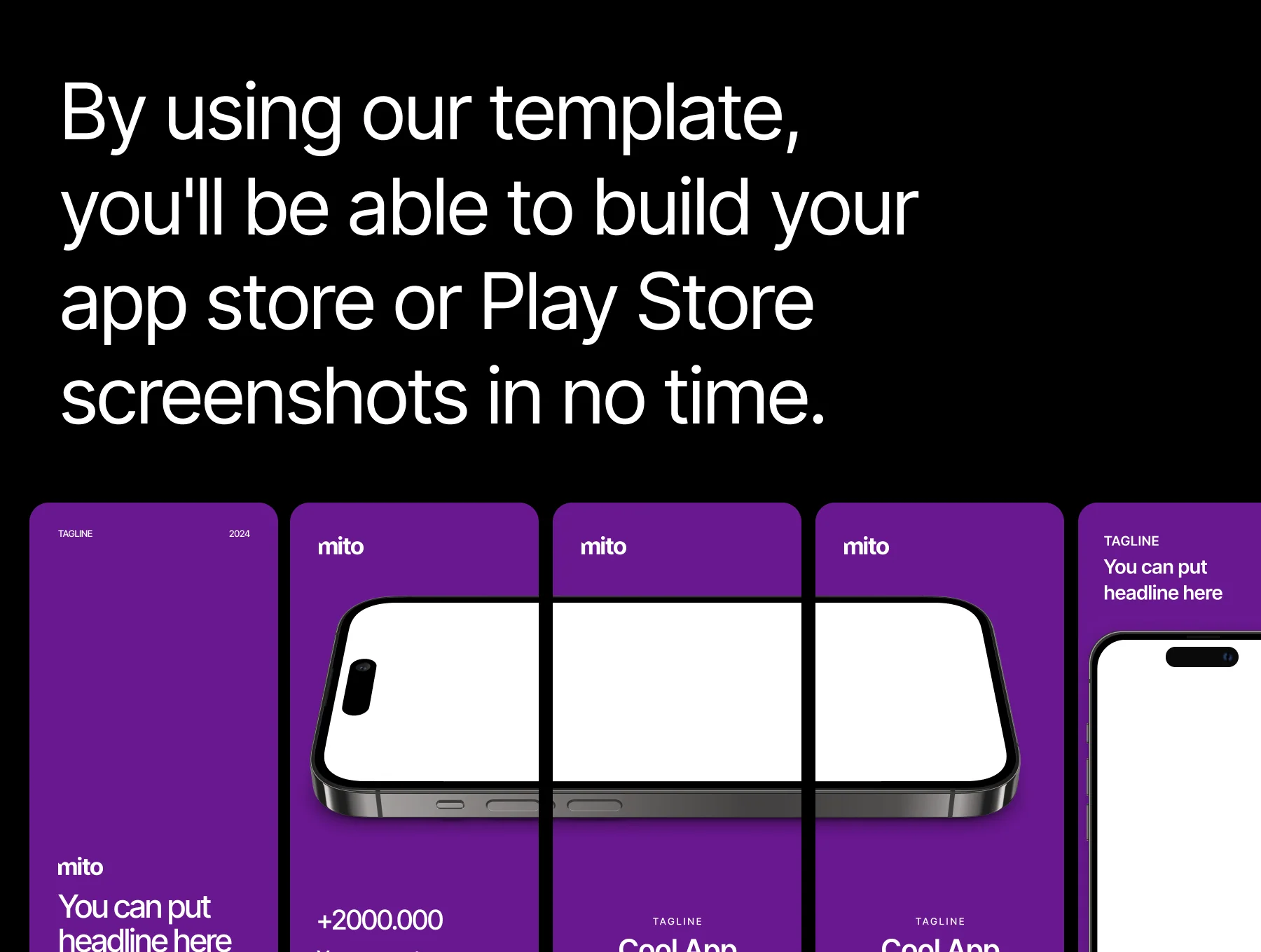 Mito - Appstore and Google Play  Screenshot Templates 3