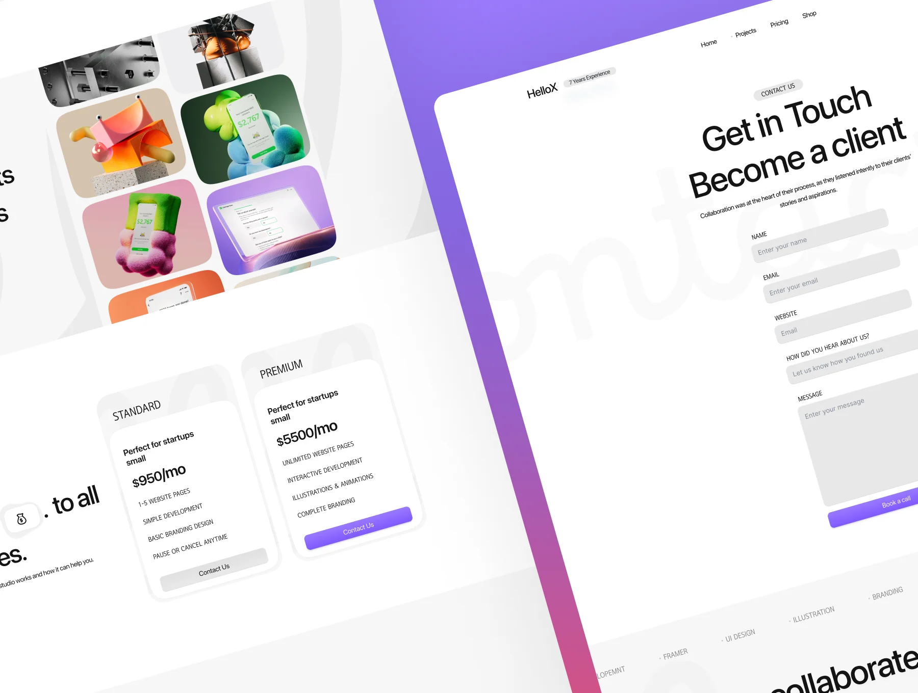 HelloX — Framer Design Agency Template 4