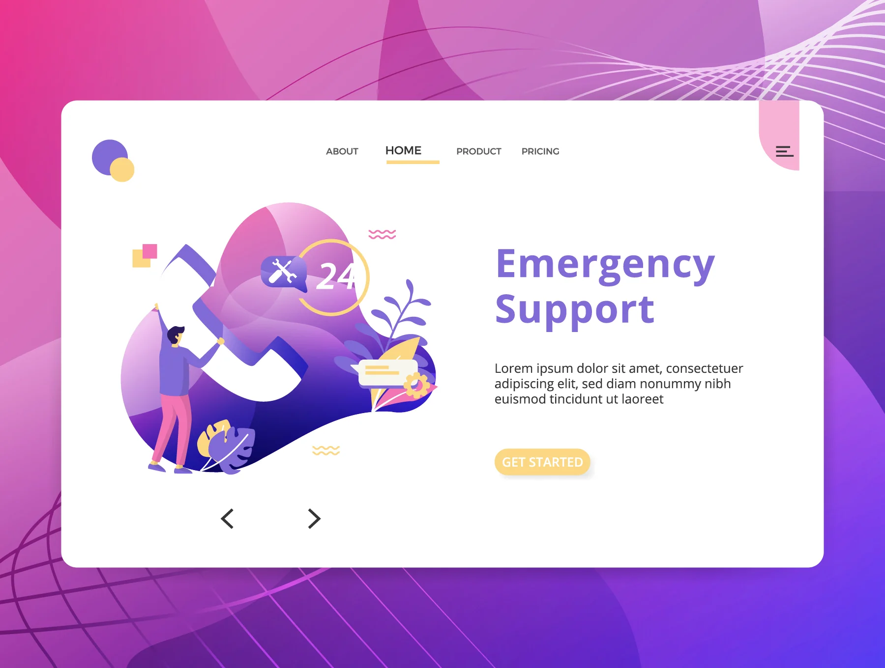 Help And Support set Illustration 4