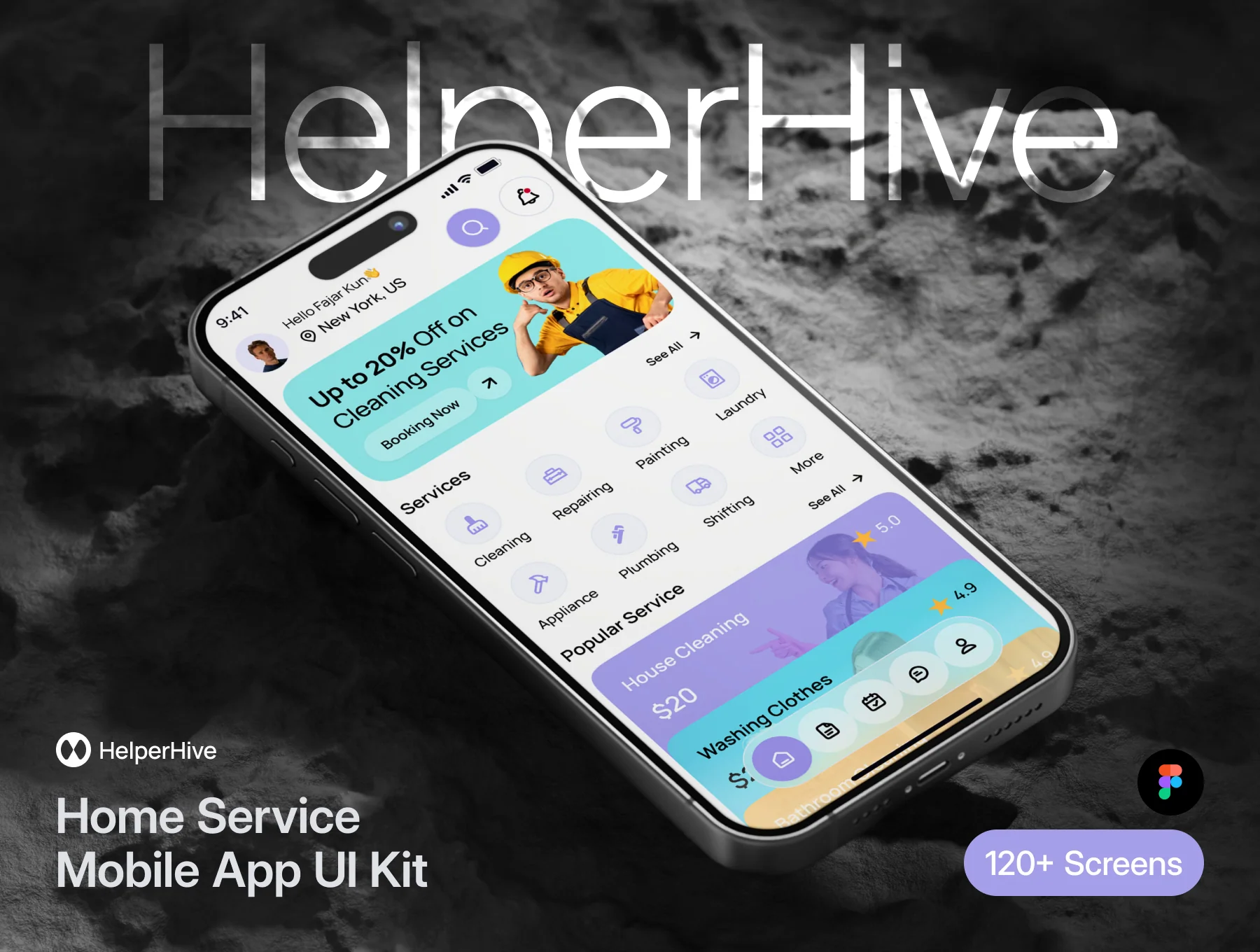 Helperhive - Home Service Mobile App UI Kit