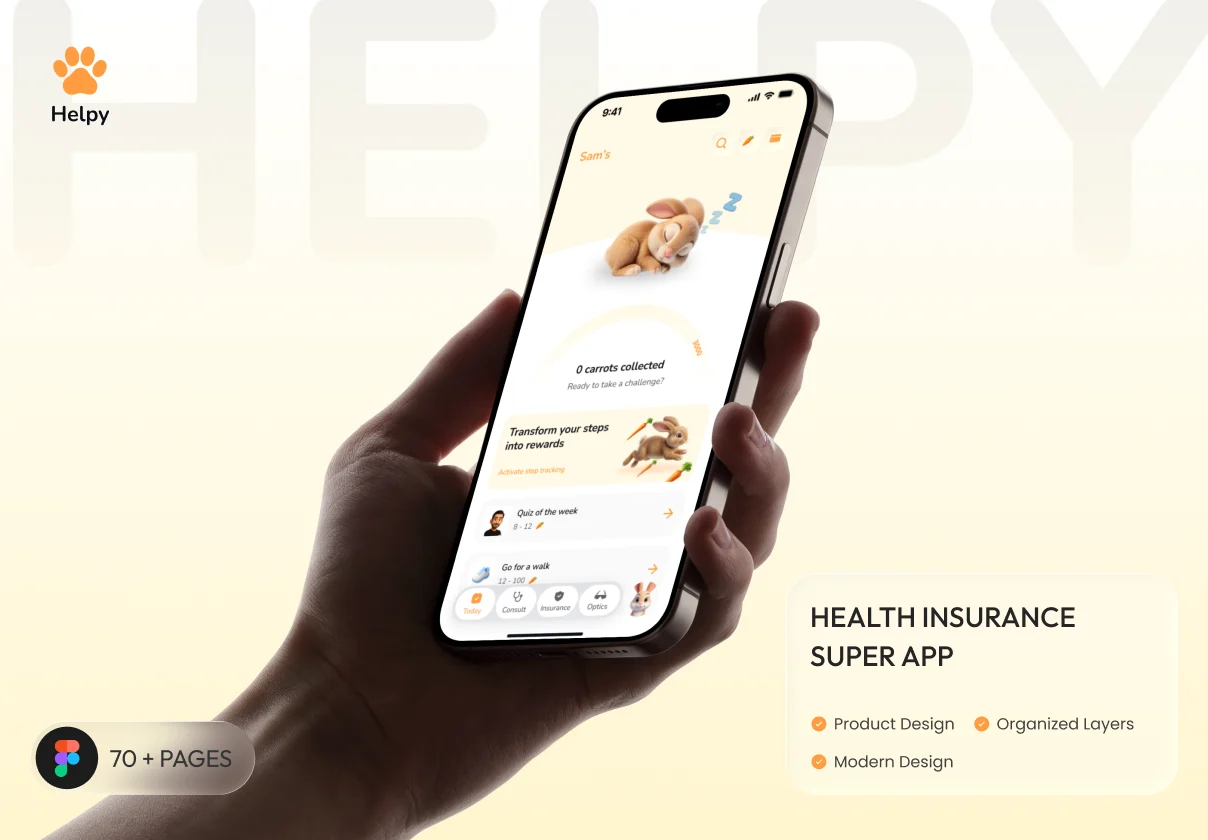 Helpy - Health Insurance App UI Kit