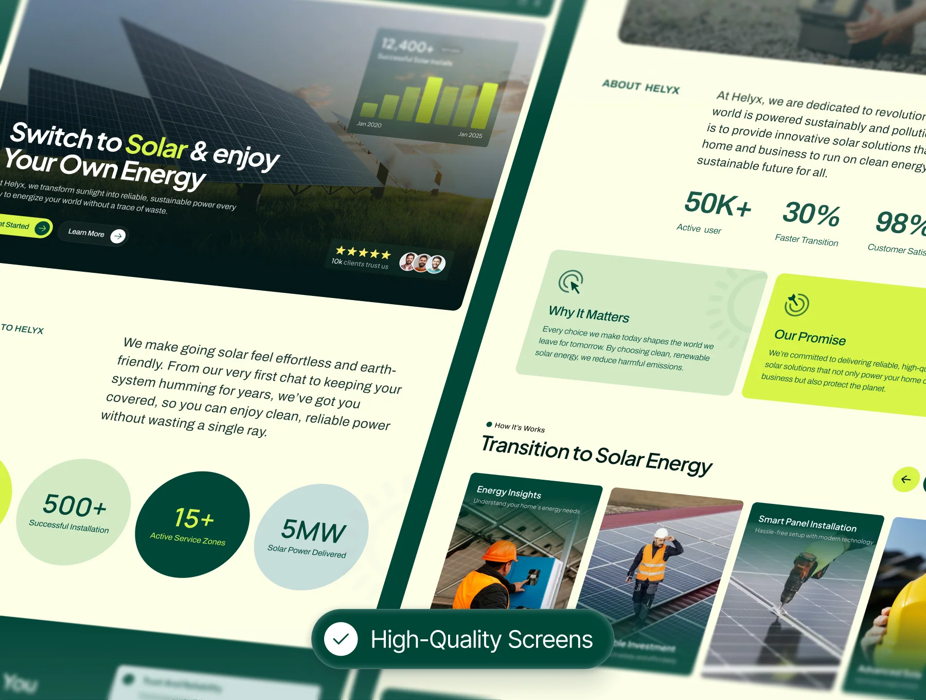 Helyx - Solar Energy Website Design 2