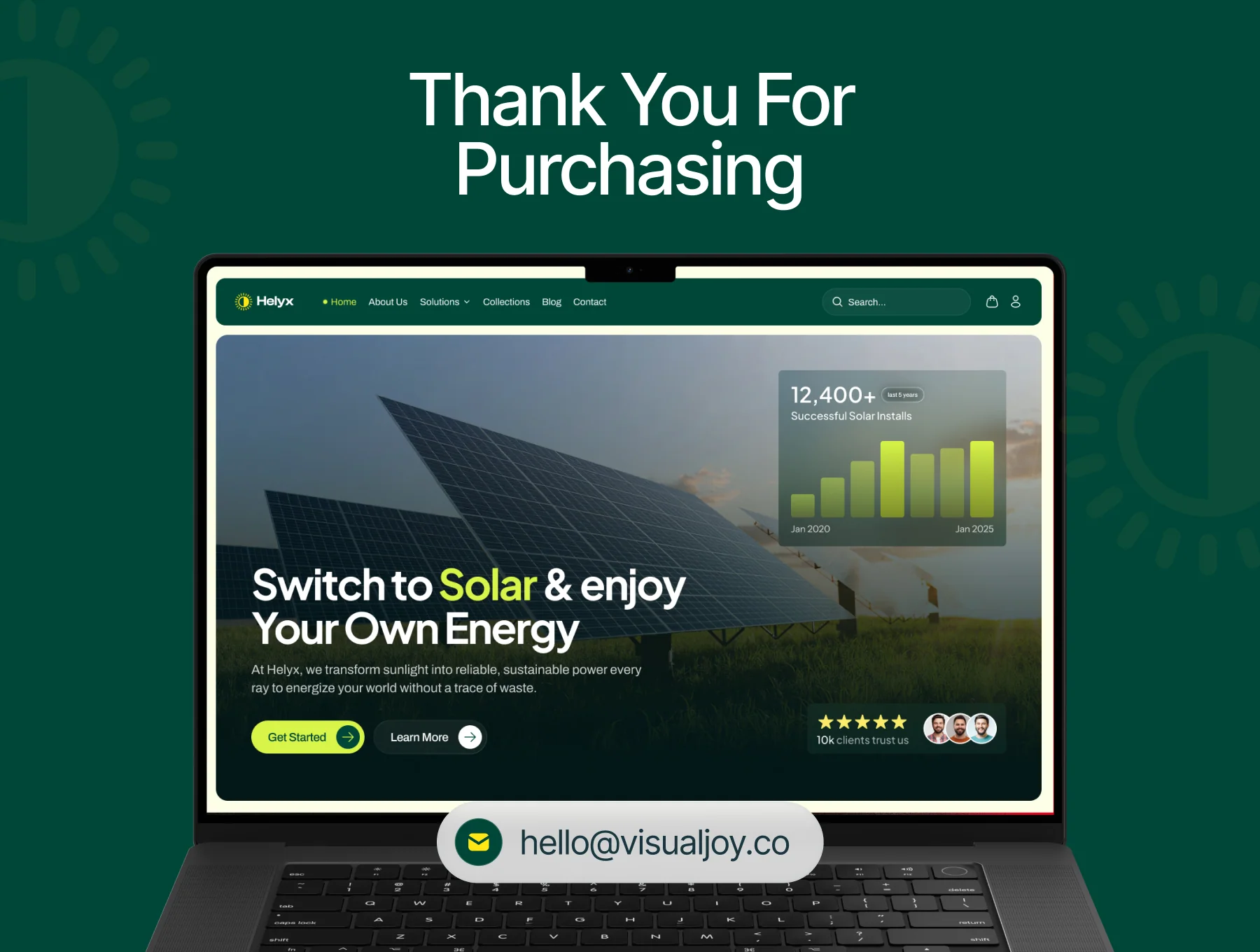 Helyx - Solar Energy Website Design 8