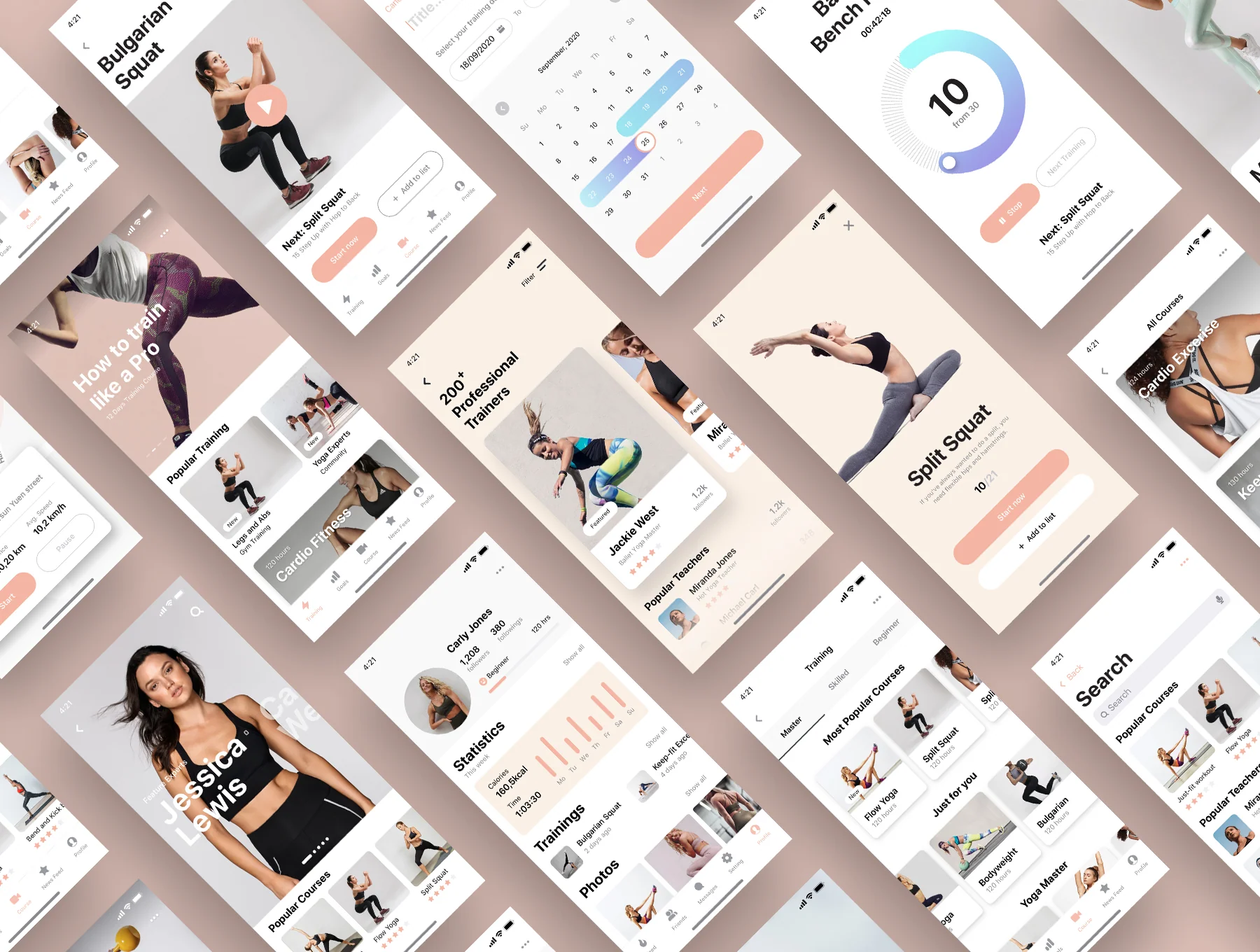 Hermes Fitness Mobile App UI Kit 2