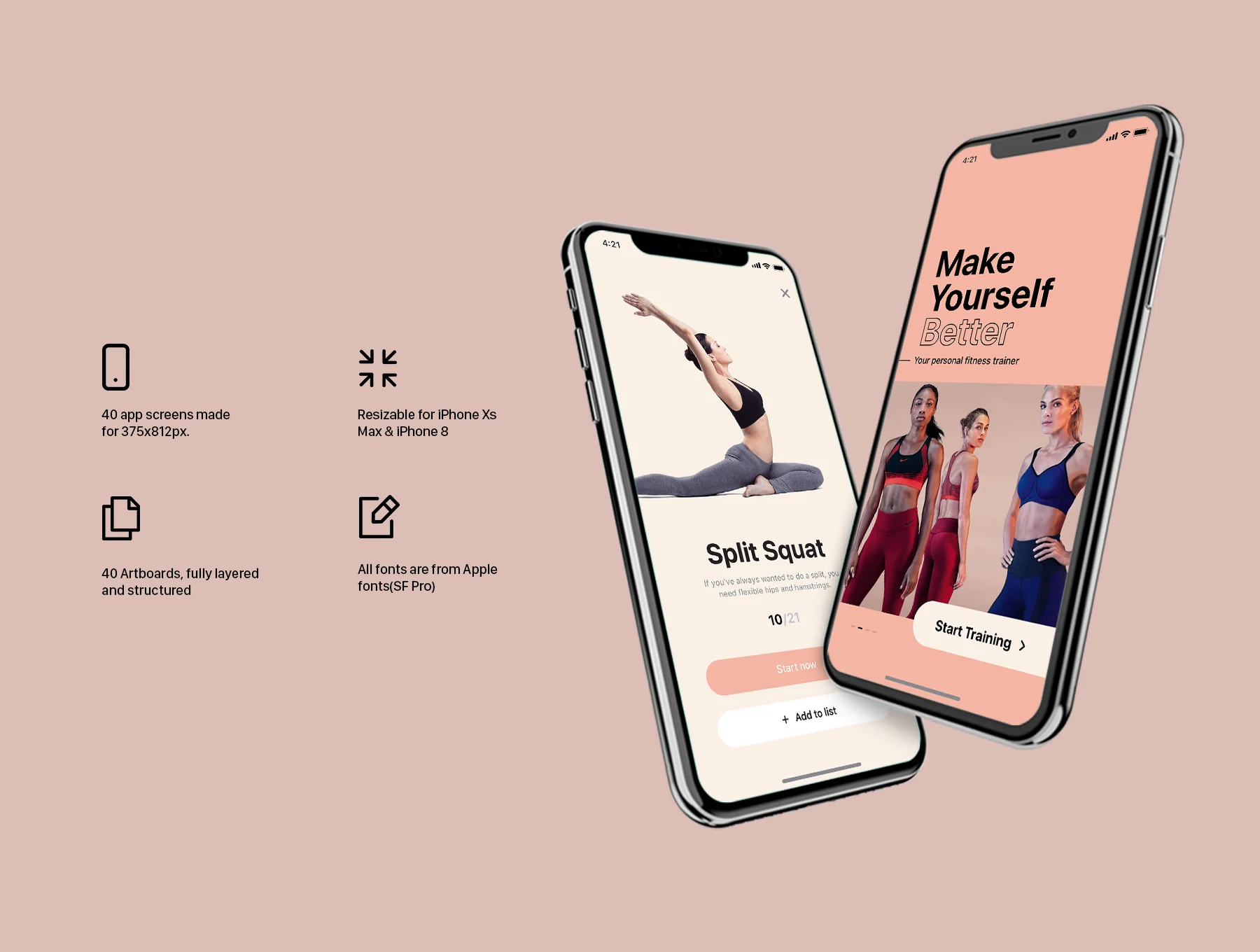 Hermes Fitness Mobile App UI Kit 3
