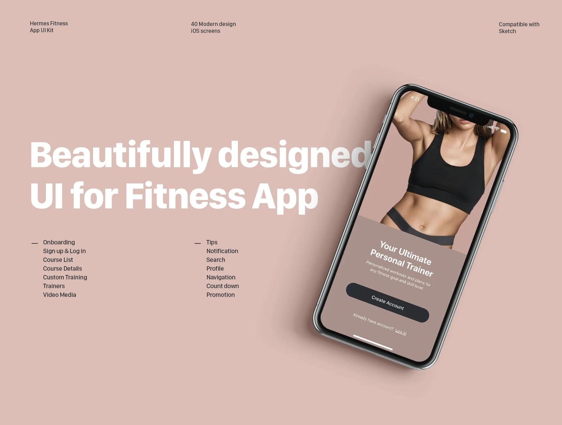 Hermes Fitness Mobile App UI Kit 4