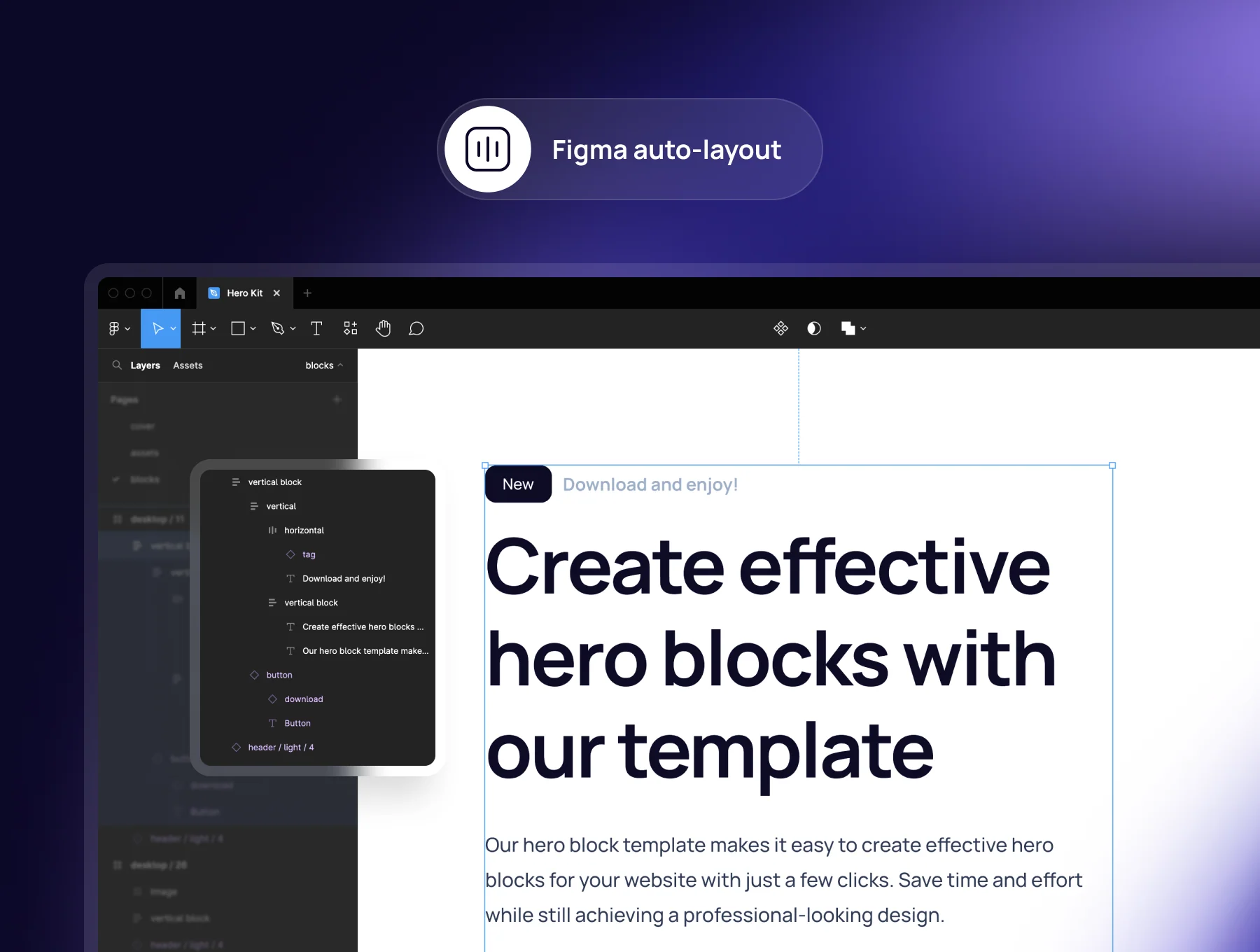 Hero UI kit template 2
