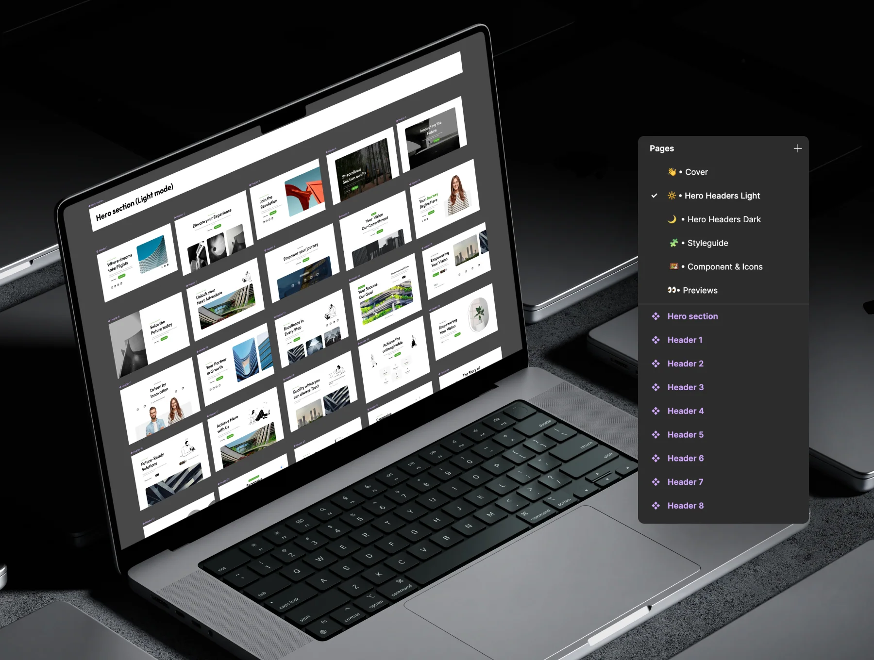 Hero Header UI Kit 5