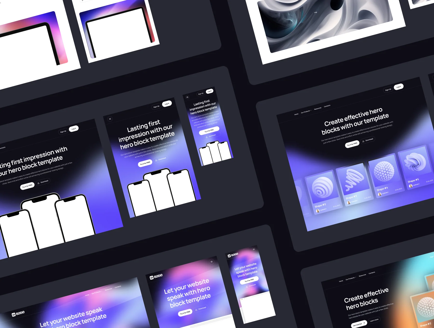 Hero Landing Page 62+ Screens 7