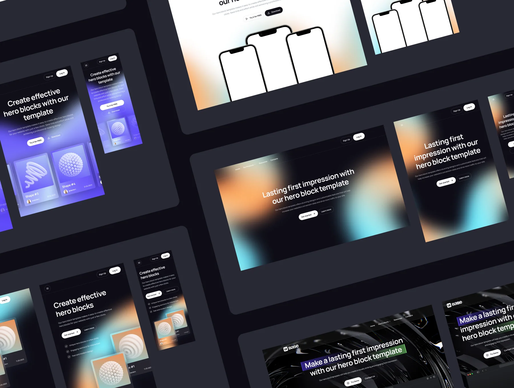 Hero Landing Page 62+ Screens 8