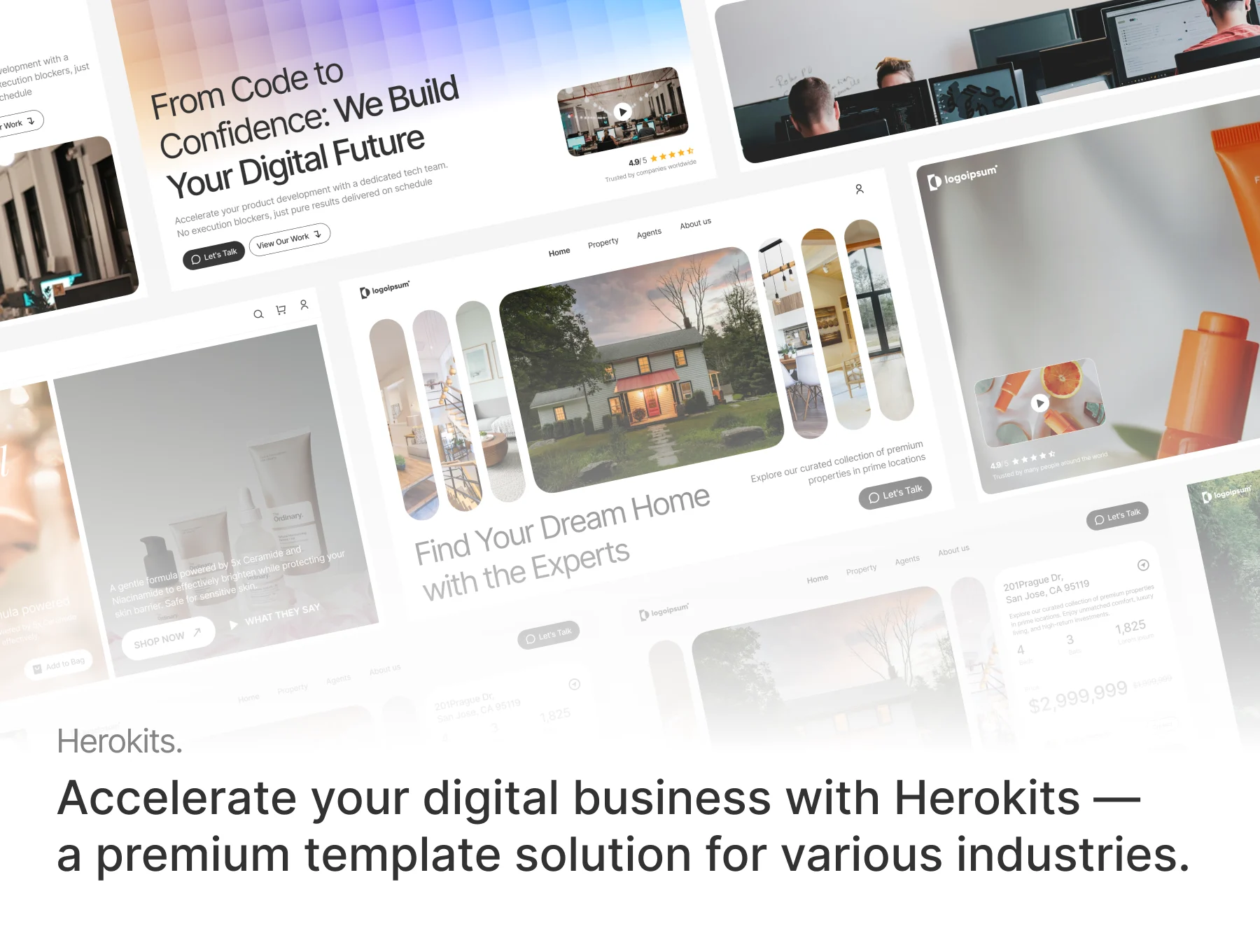 Herokits - 50 Header & Hero Section Landing Page Figma UI Kit 2