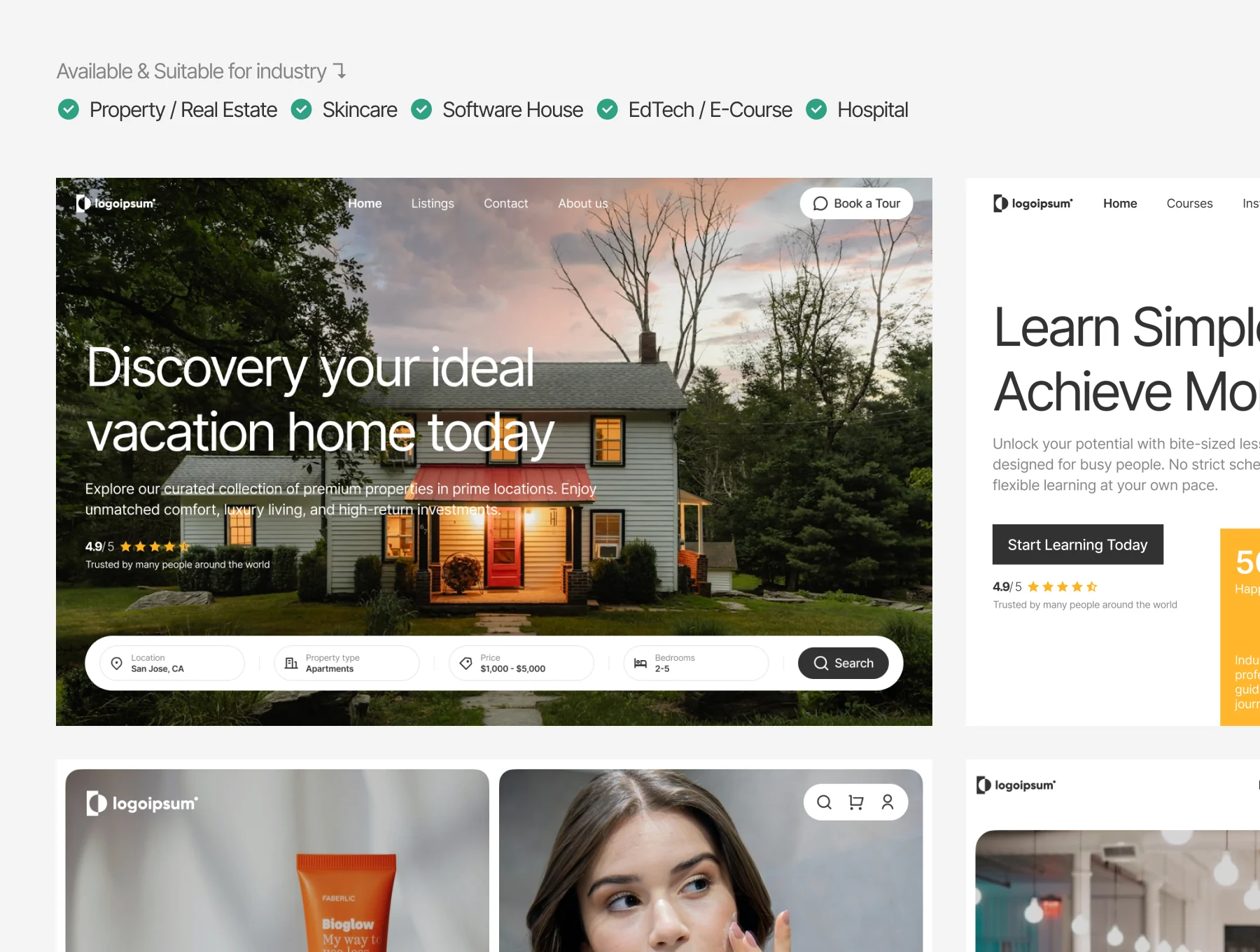 Herokits - 50 Header & Hero Section Landing Page Figma UI Kit 3