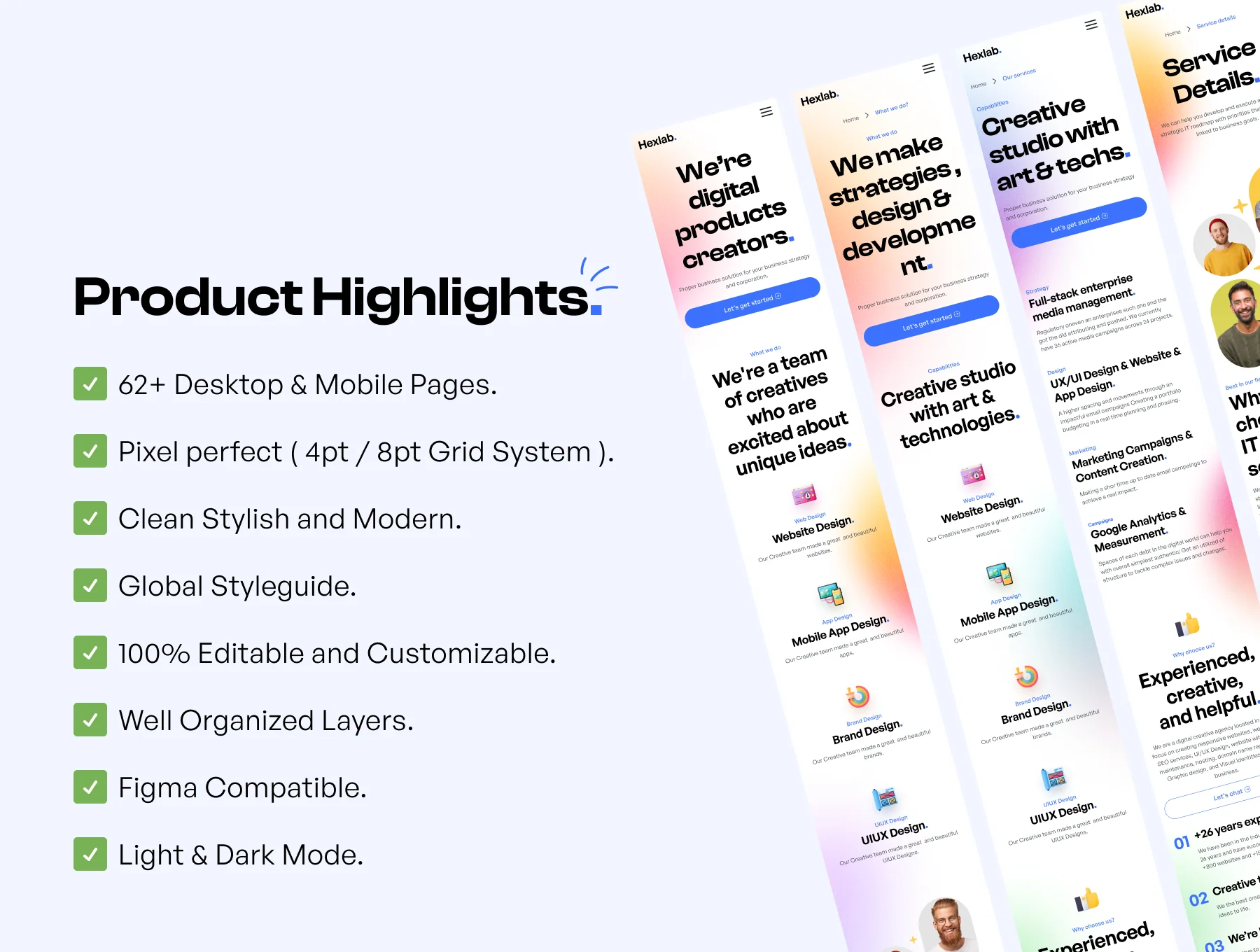 HexLab - Digital Marketing Agency Website UI Kit 2