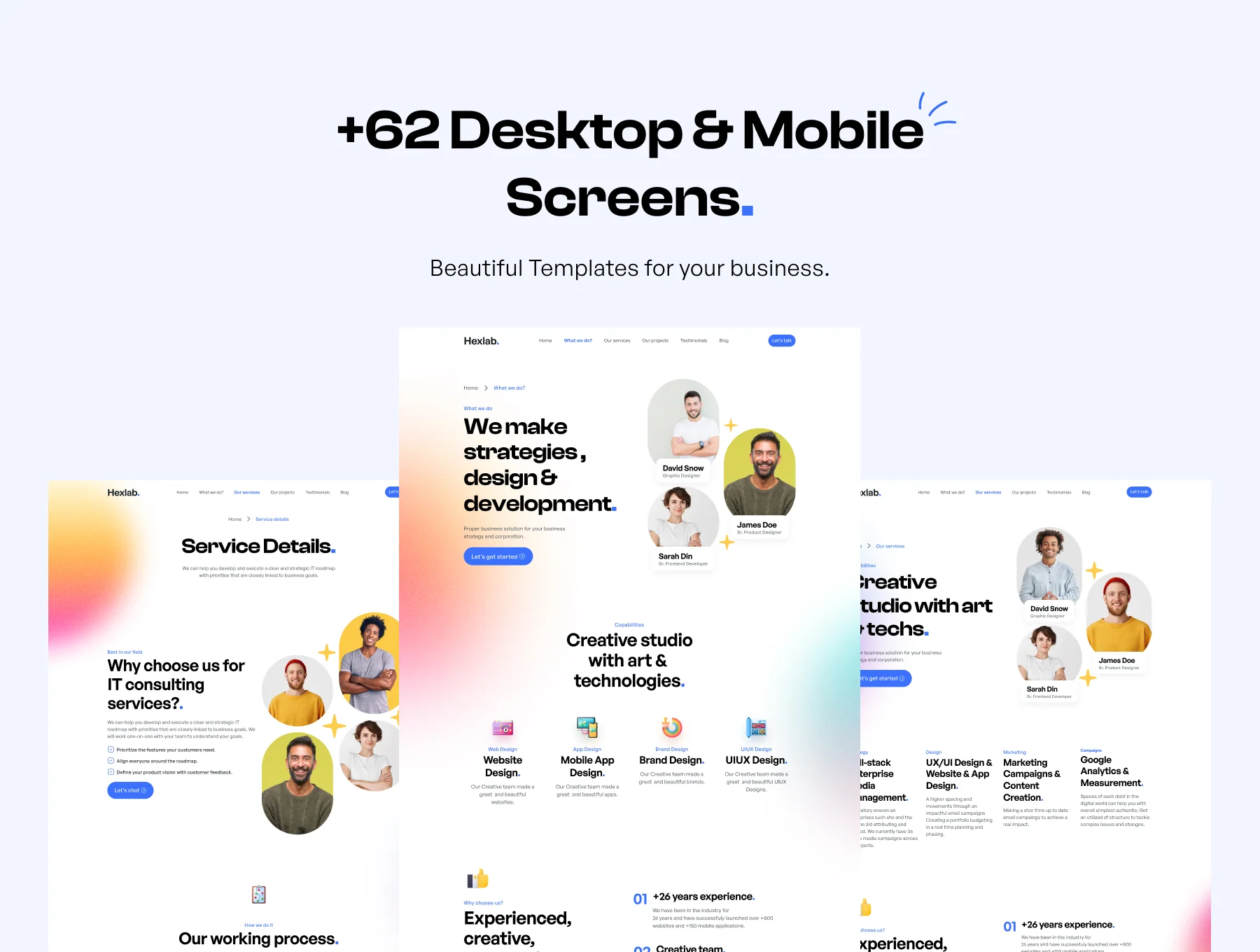 HexLab - Digital Marketing Agency Website UI Kit 4