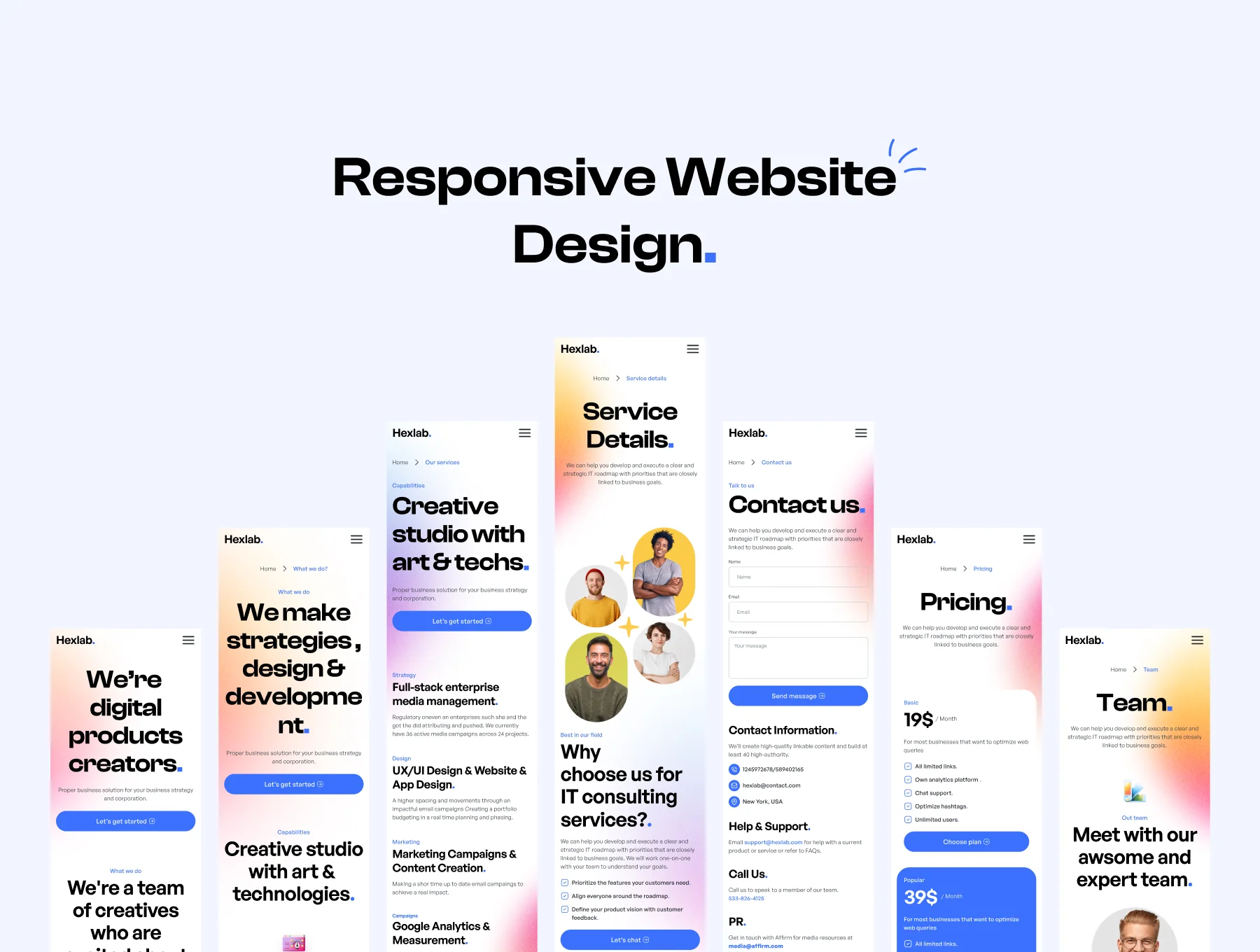 HexLab - Digital Marketing Agency Website UI Kit 6