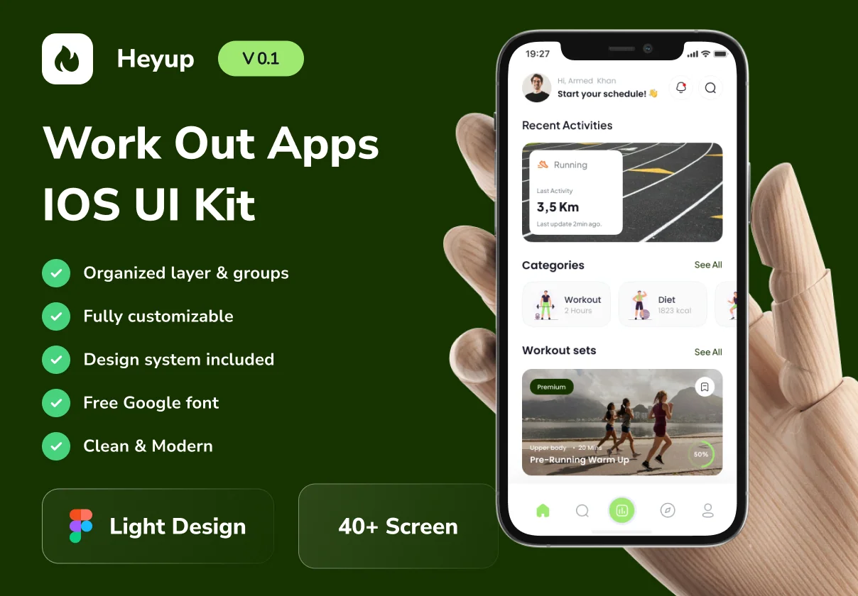 Heyup - Work Out Apps IOS UI Kit