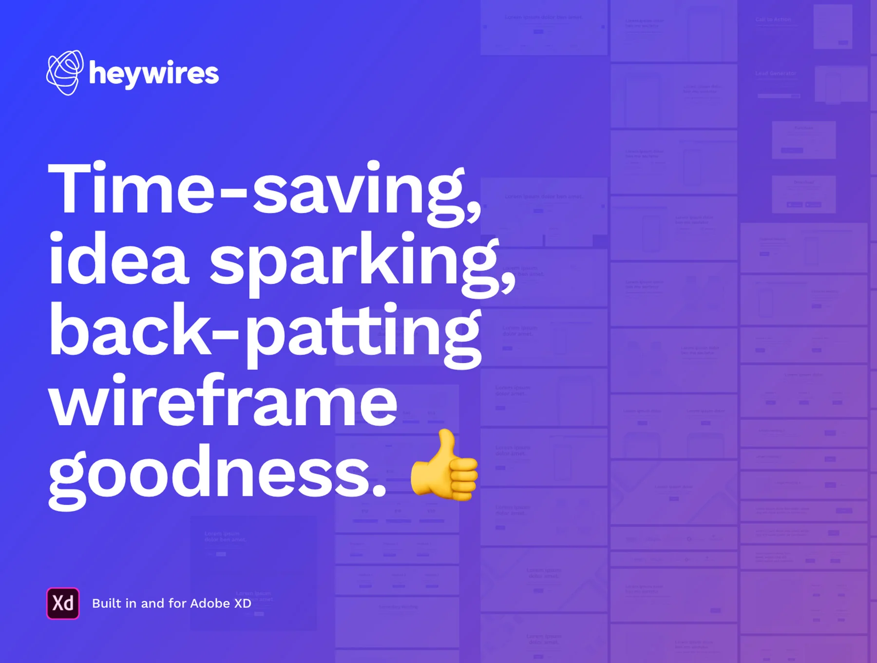 heywires - Adobe XD Wireframe Kit 4