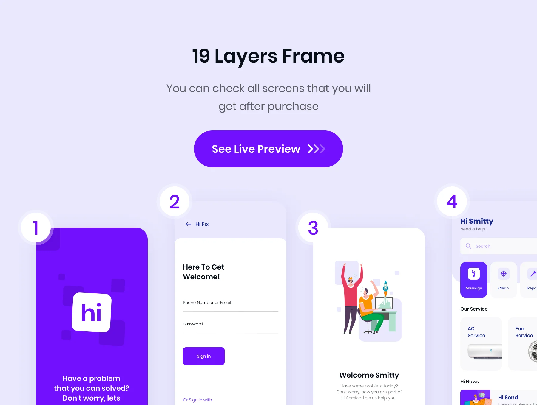 Hi - Social Service App UI KIT 3