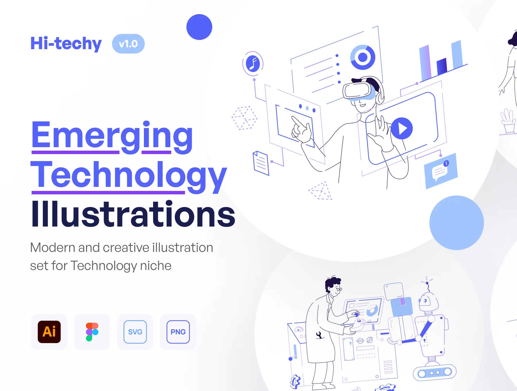 Hi-Techy - Emerging Technology Illustration Set