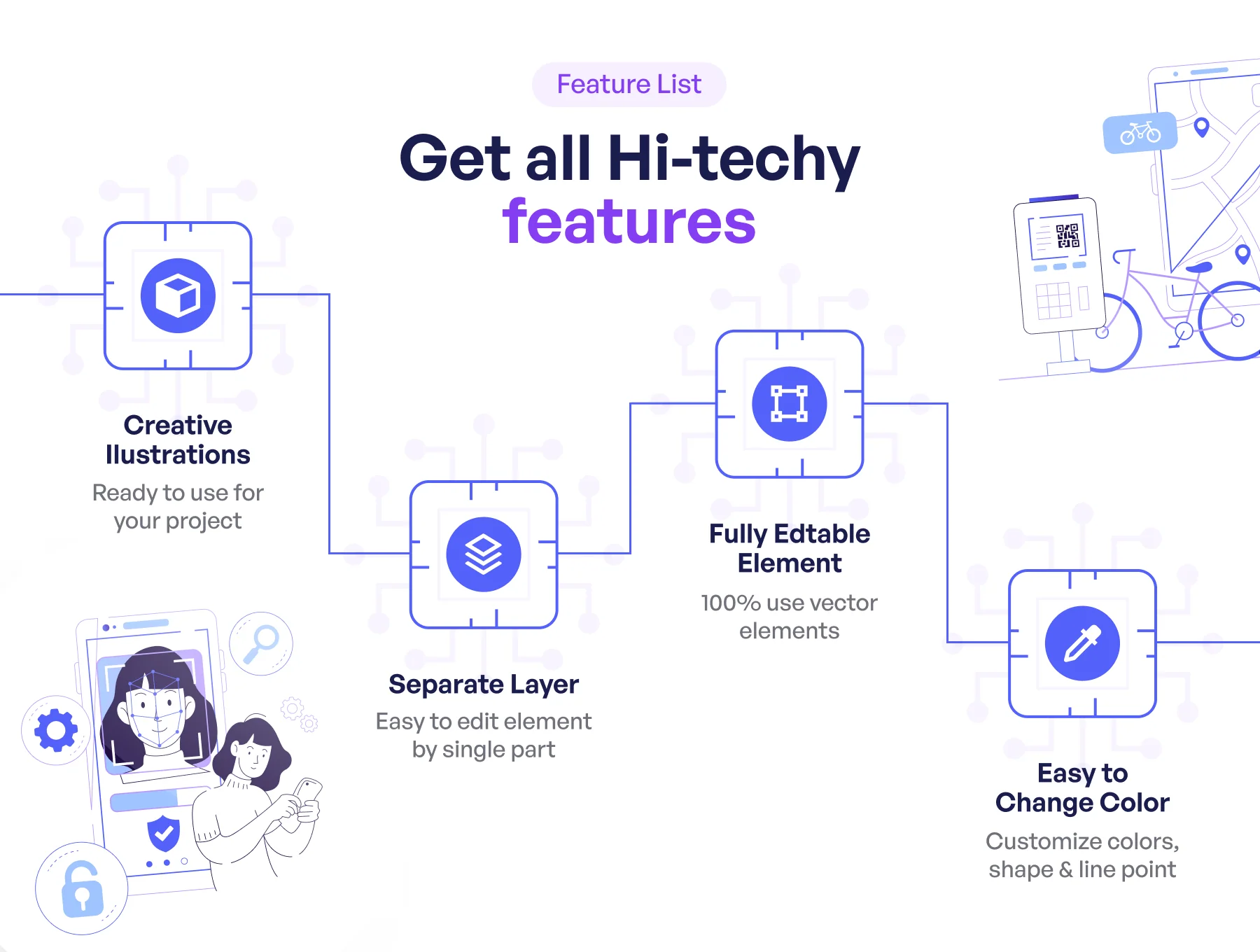 Hi-Techy - Emerging Technology Illustration Set 3