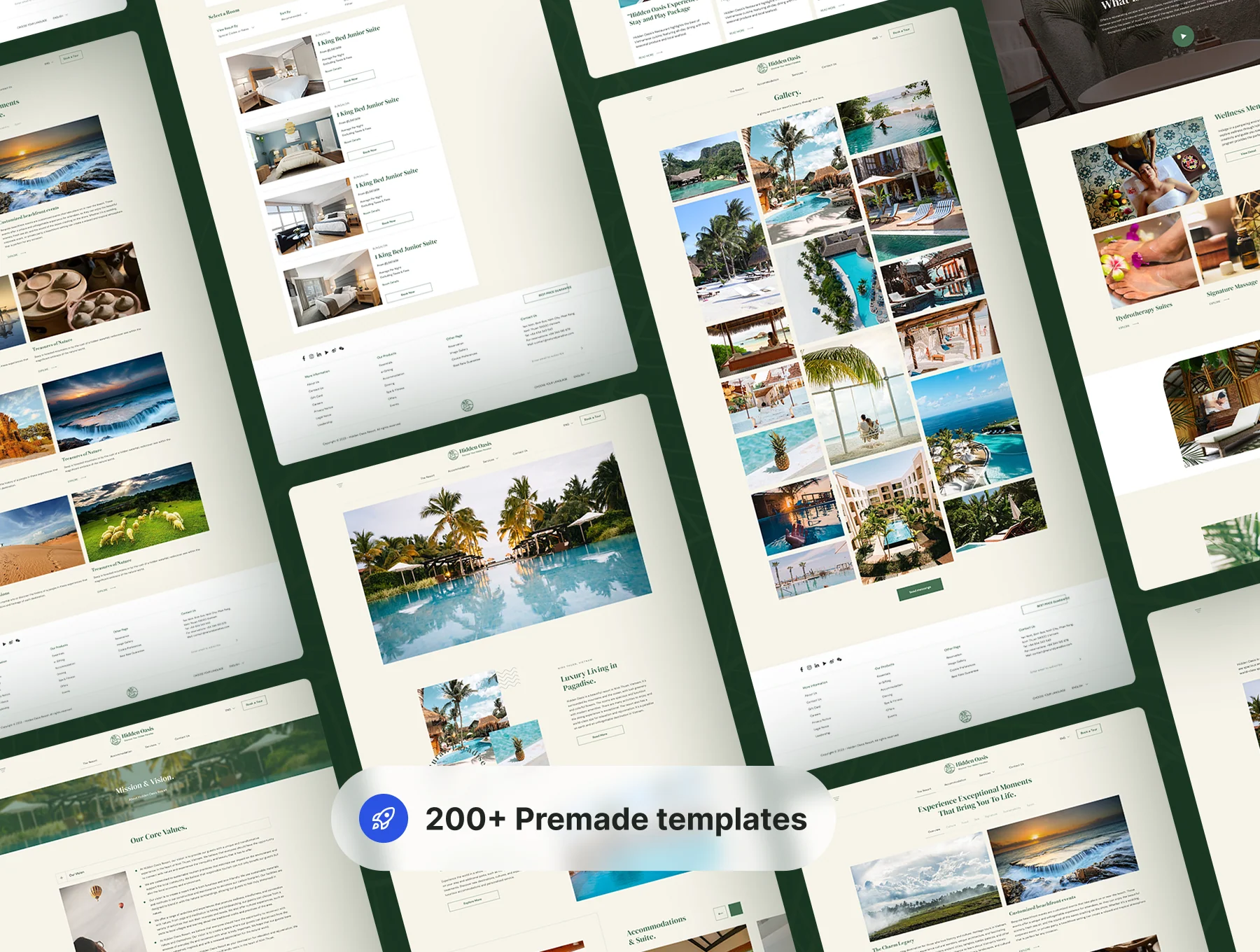Hidden Oasis - Hotel & Resort Website Coded Template 2