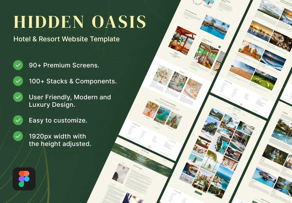 Hidden Oasis - Hotel & Resort Website Template