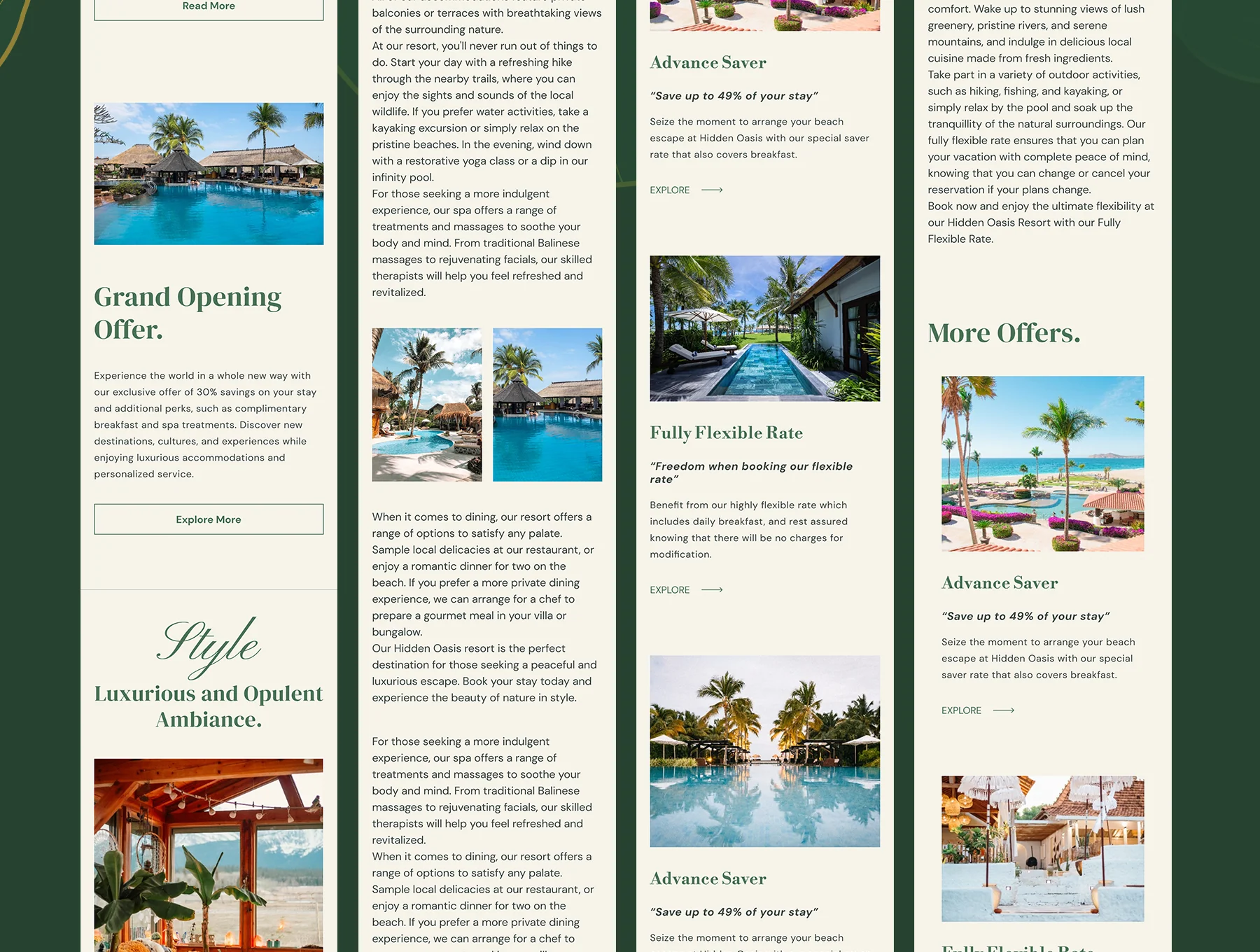 Hidden Oasis - Hotel & Resort Website Template 9