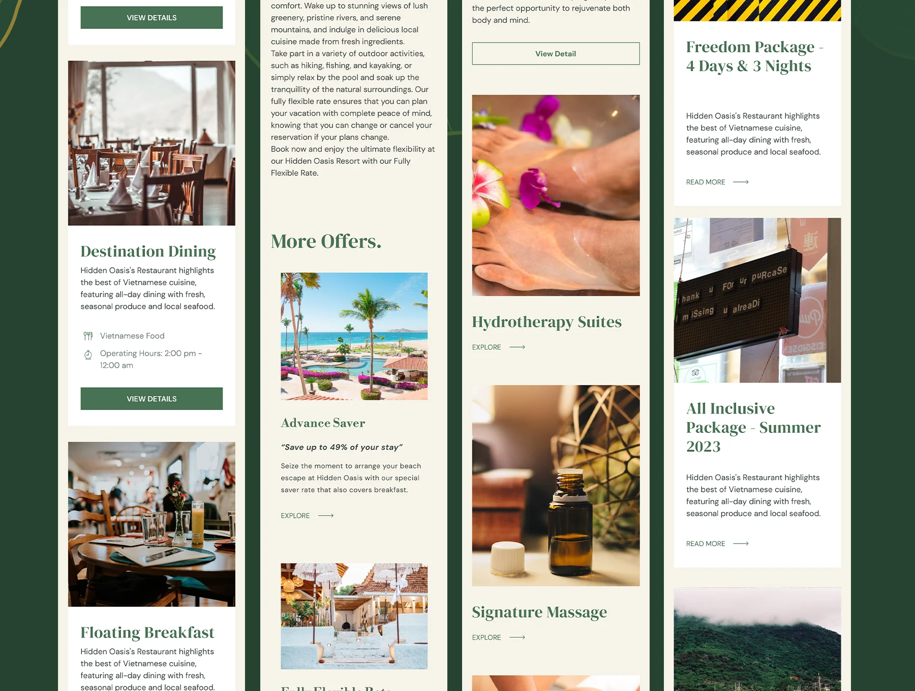 Hidden Oasis - Hotel & Resort Website Template 10