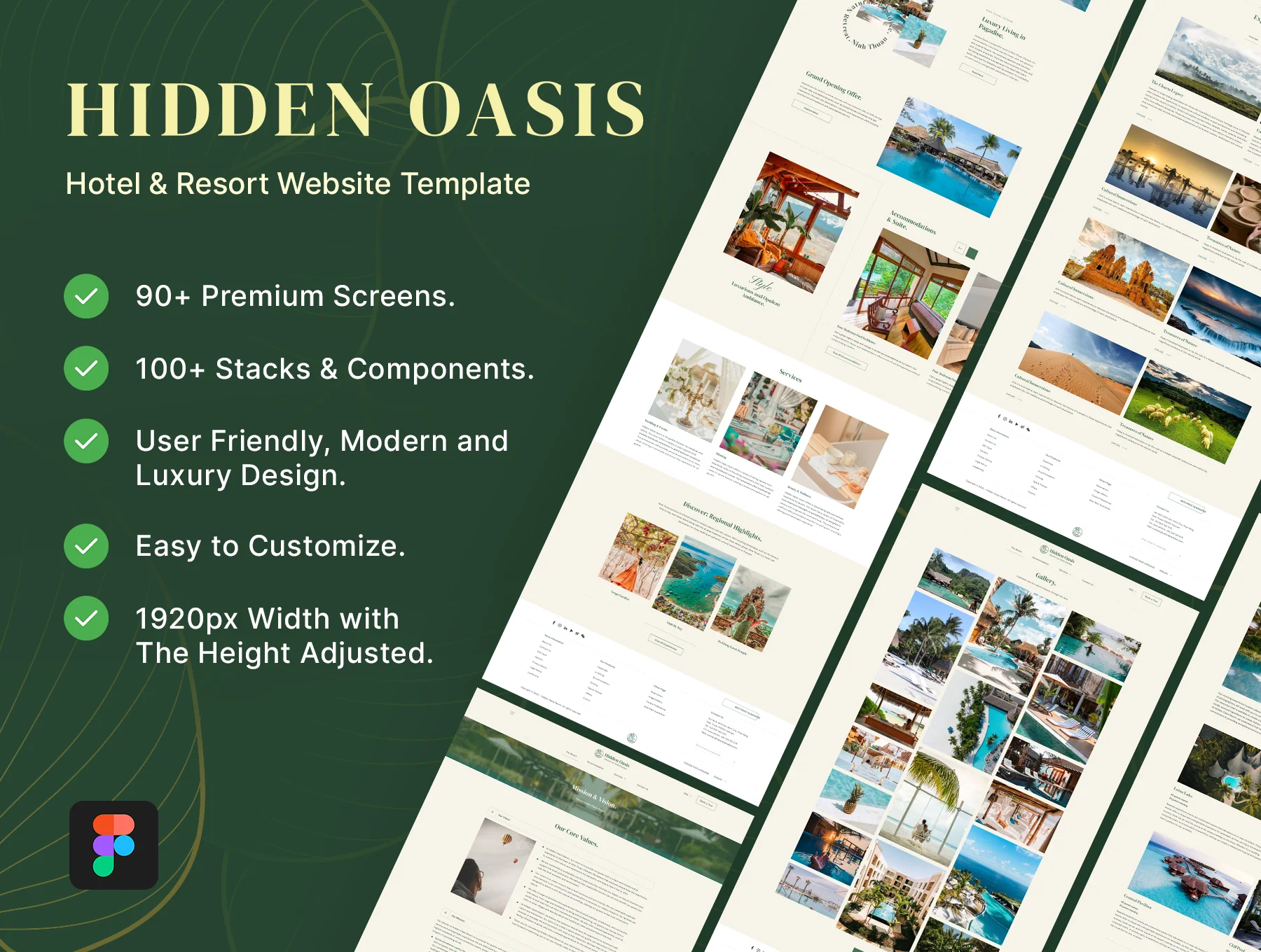 Hidden Oasis - Hotel & Resort Website Template