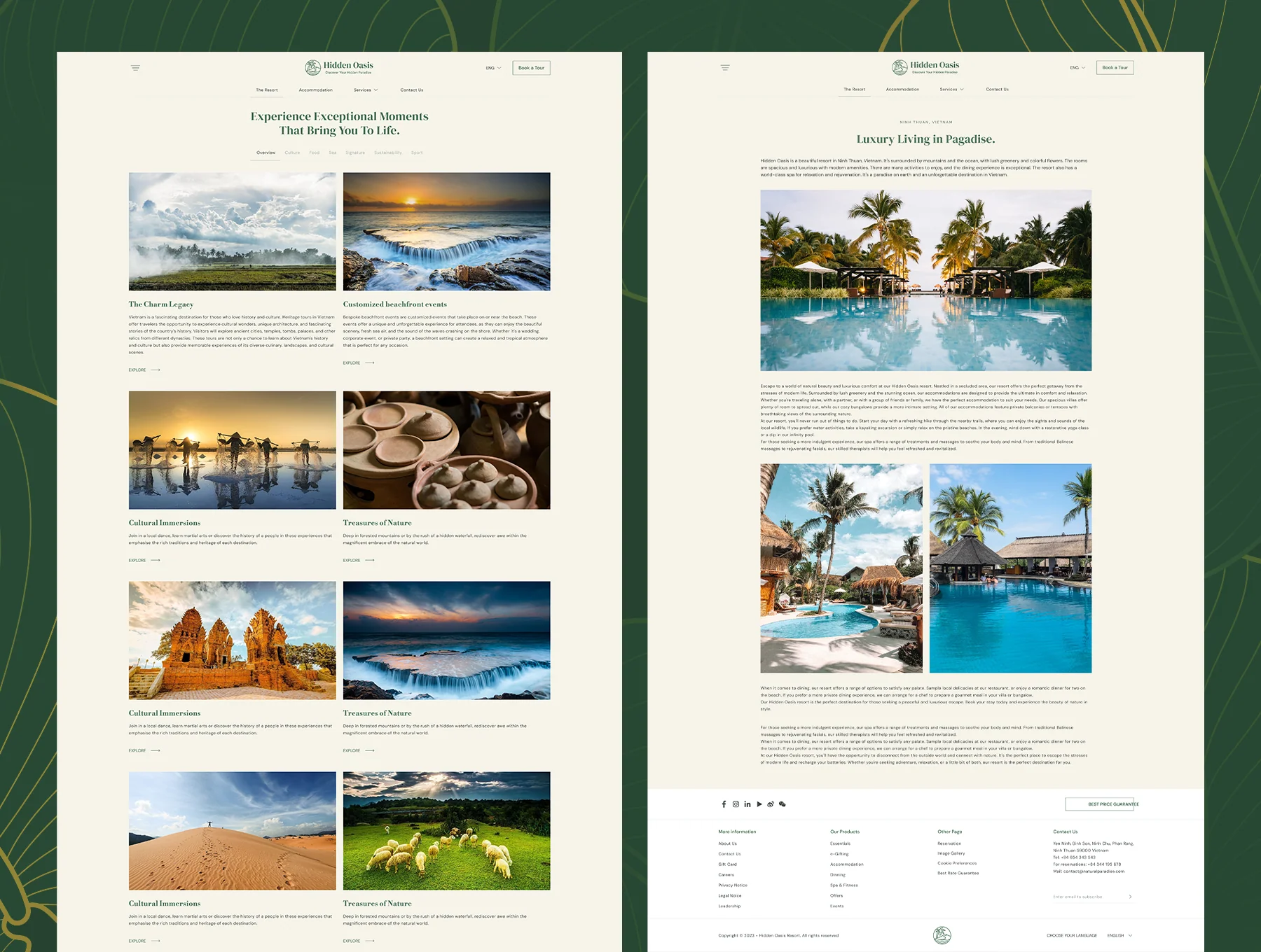 Hidden Oasis - Hotel & Resort Website Template 4