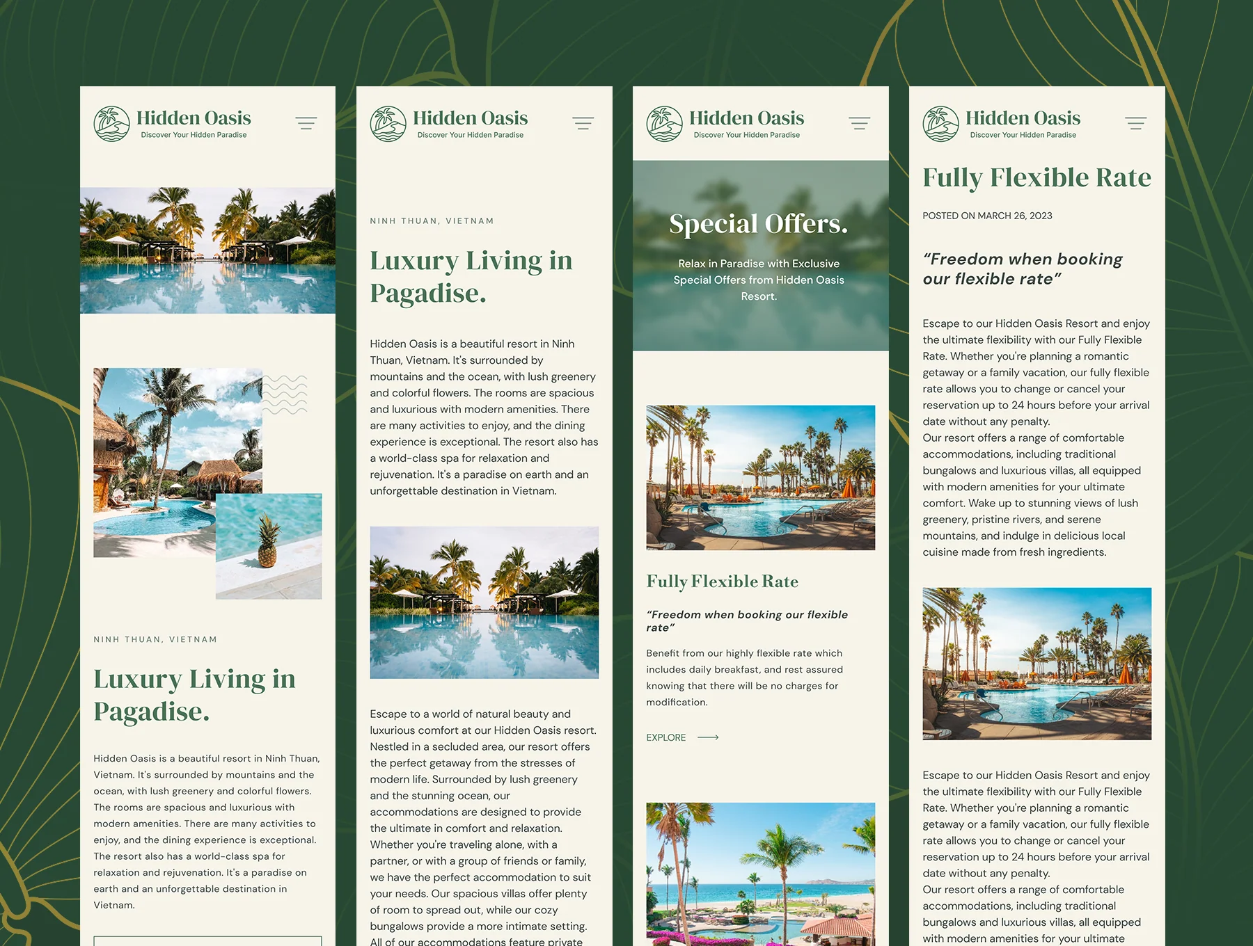 Hidden Oasis - Hotel & Resort Website Template 7