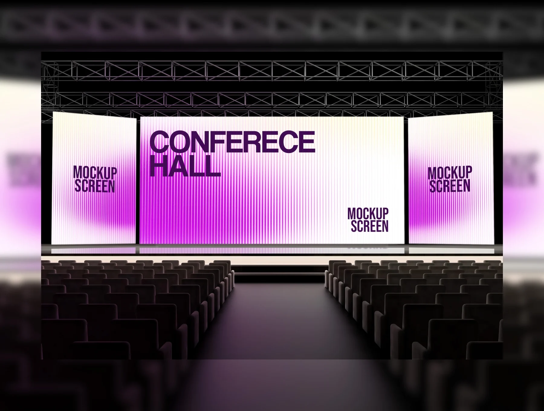 High-Quality Conference Hall Stage Mockup