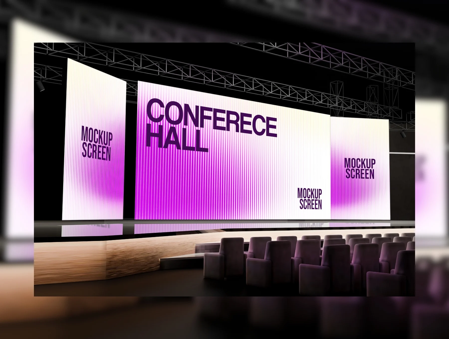 High-Quality Conference Hall Stage Mockup 2
