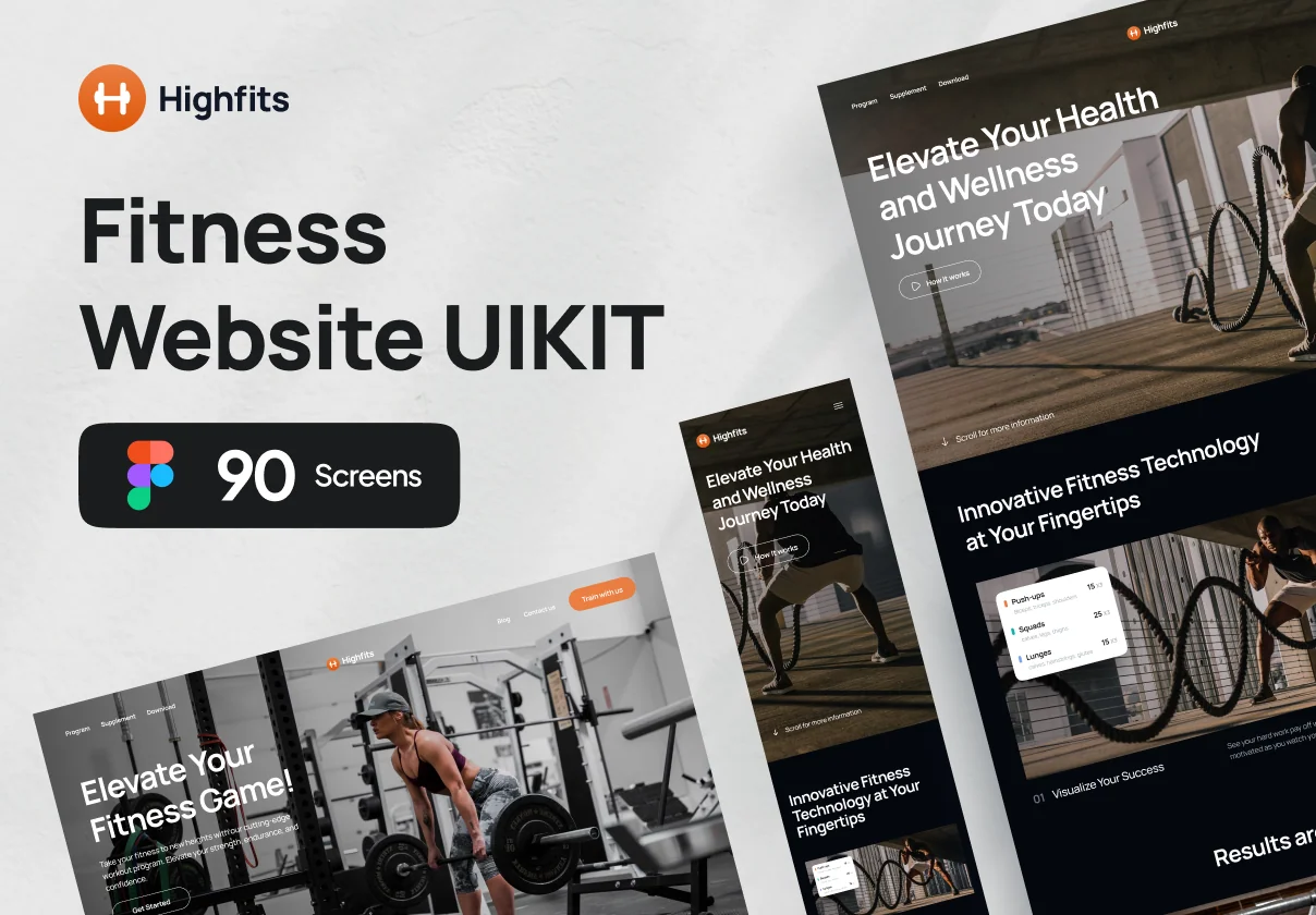 Highfits - Fitness Website UI Kit
