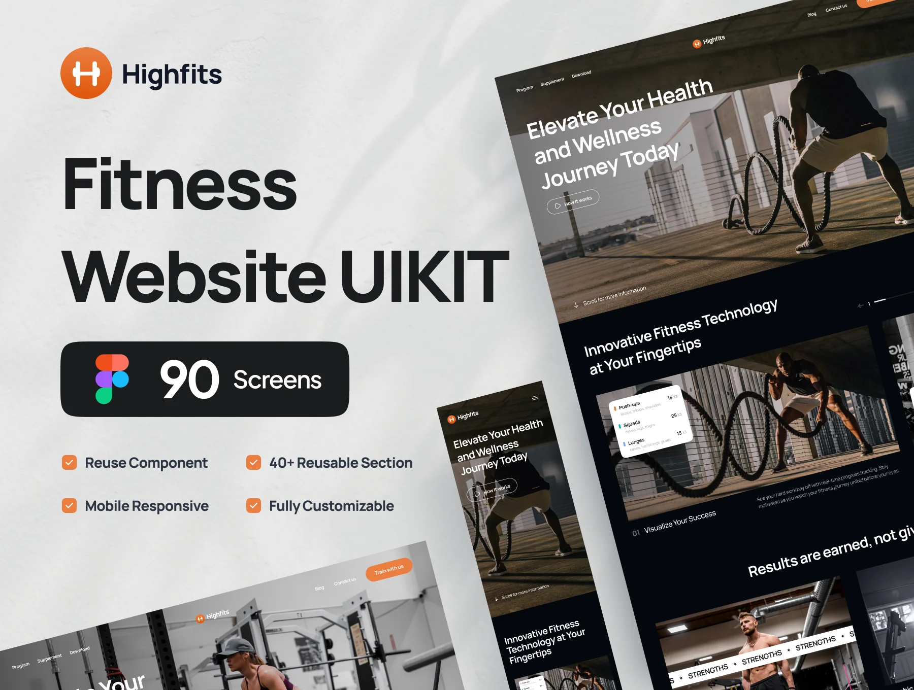 Highfits - Fitness Website UI Kit