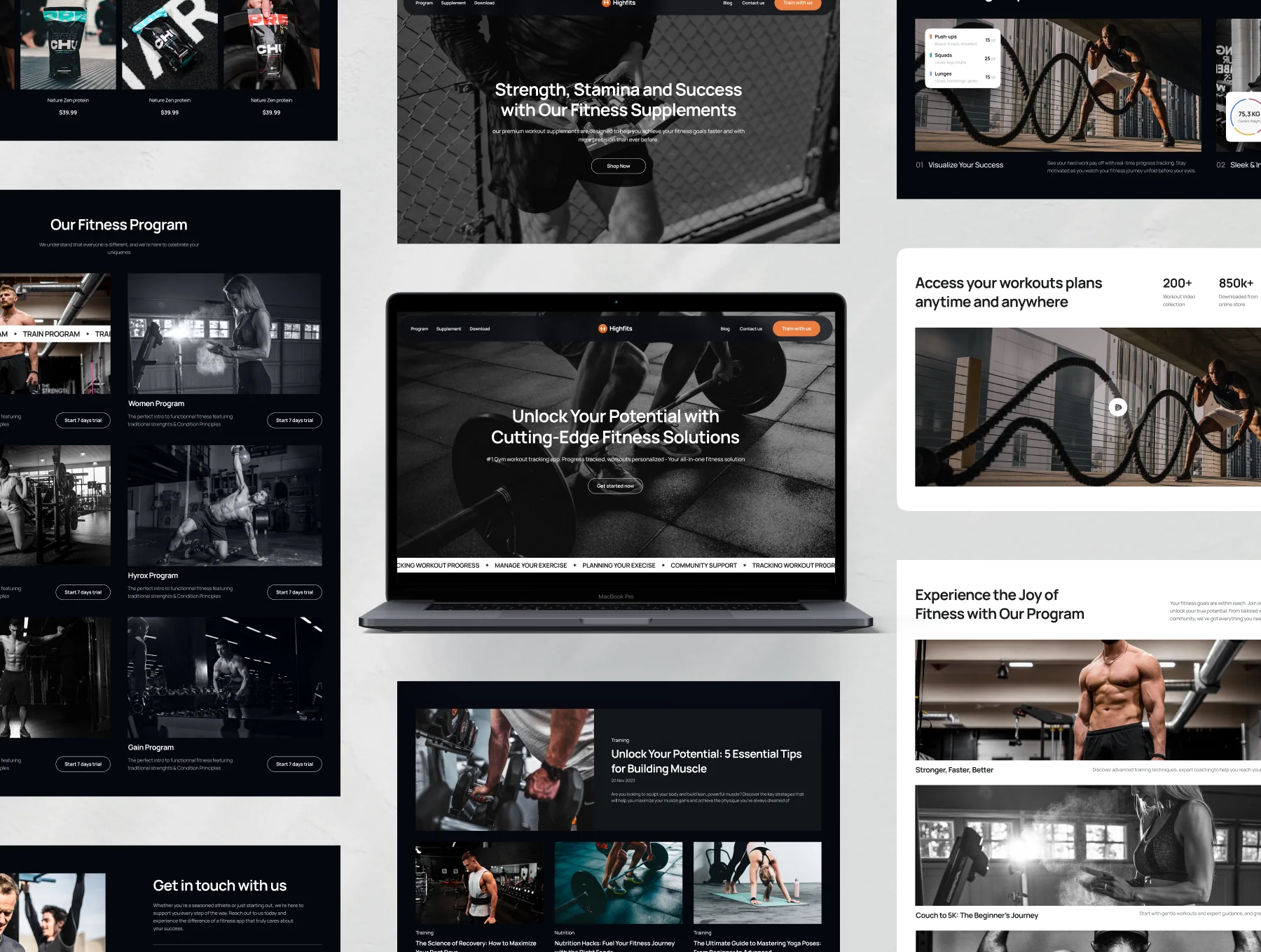 Highfits - Fitness Website UI Kit 5