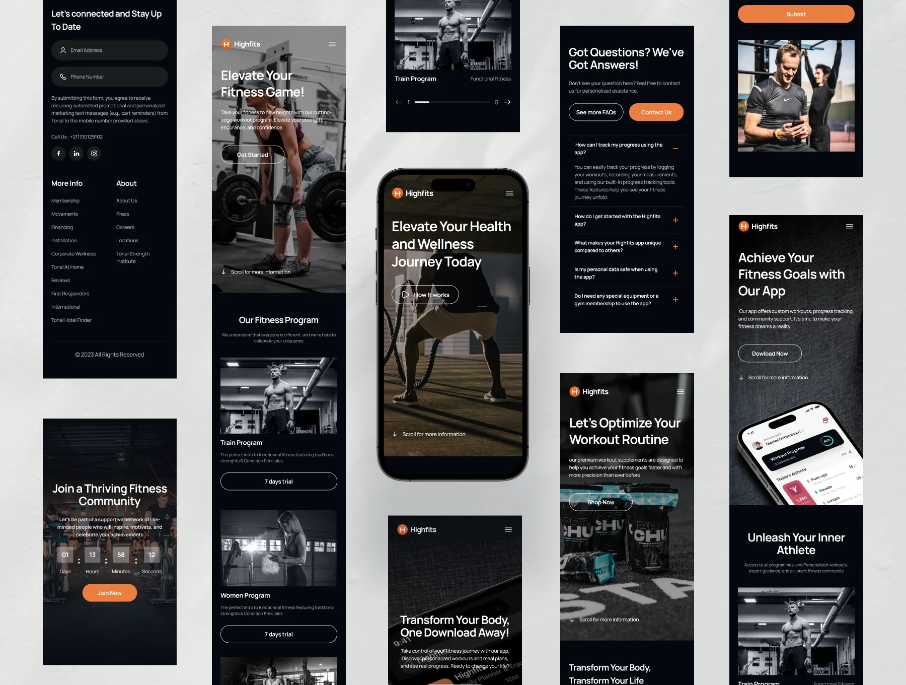 Highfits - Fitness Website UI Kit 6