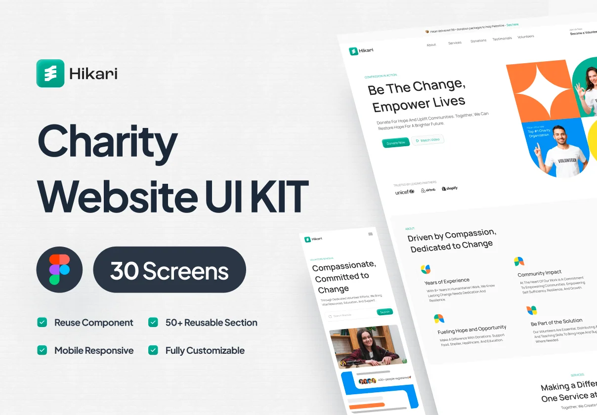 Hikari - Charity Website UI Kit