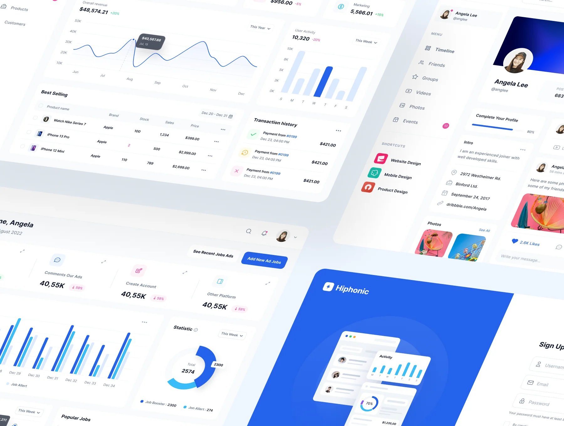 Hiphonic - Dashboard Multipurpose UI Kit 4
