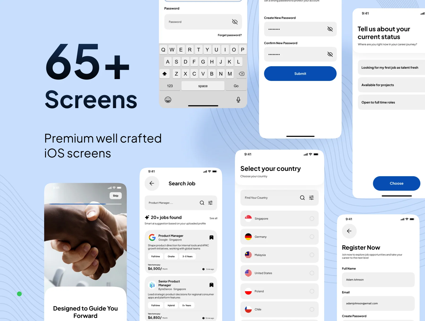 Jobora - Faster Job Hunt Made Easy App UI Kit 2