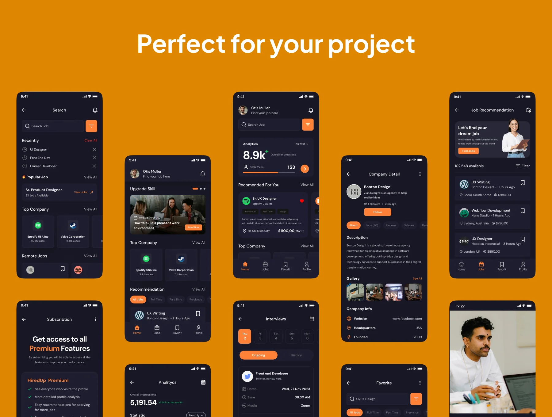 HiredUp - Jobs Seeker App IOS UI Kits 5